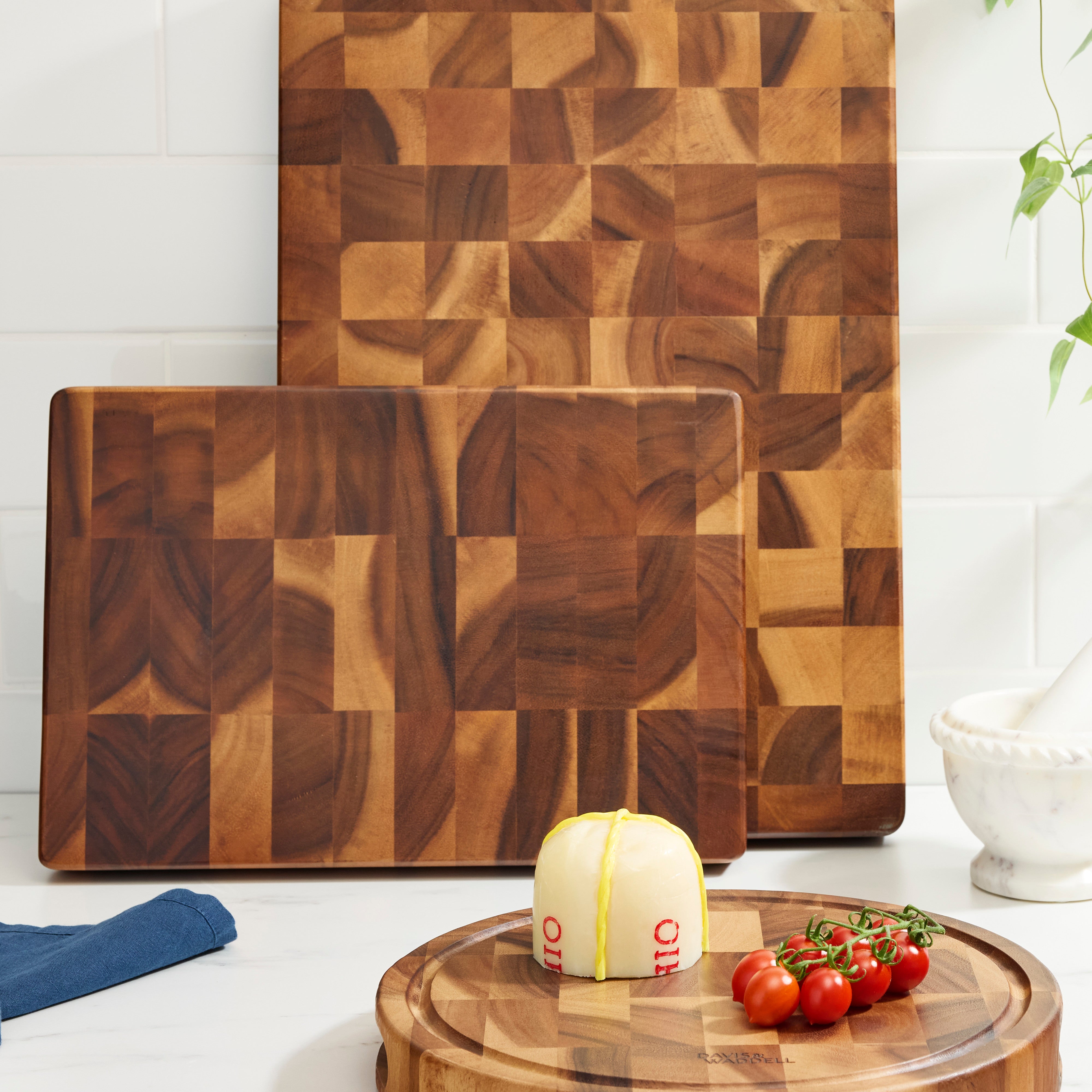 Davis & Waddell Acacia Wood End Grain Cutting Board 50x35cm Natural