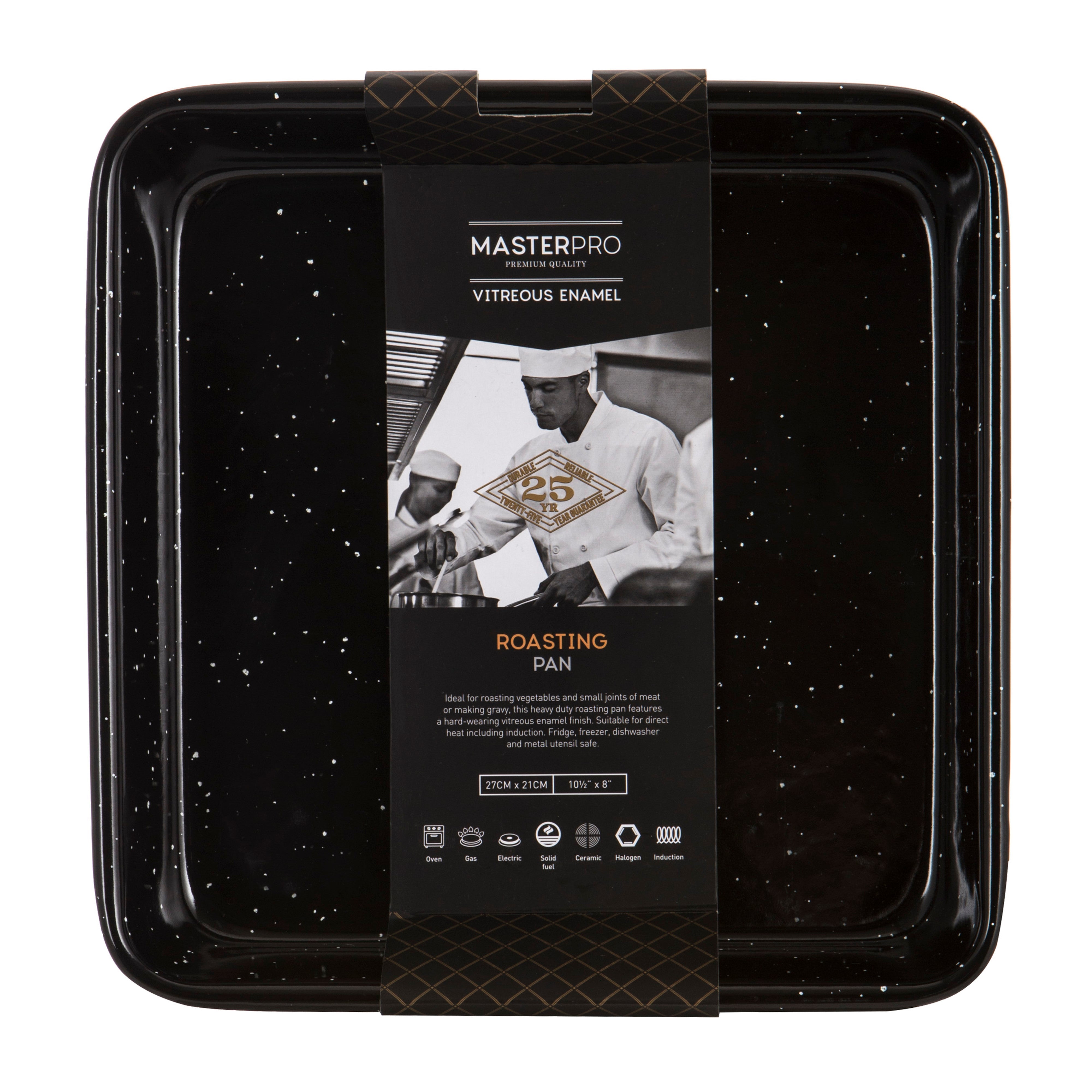 MasterPro Professional Vitreous Enamel Square Pan