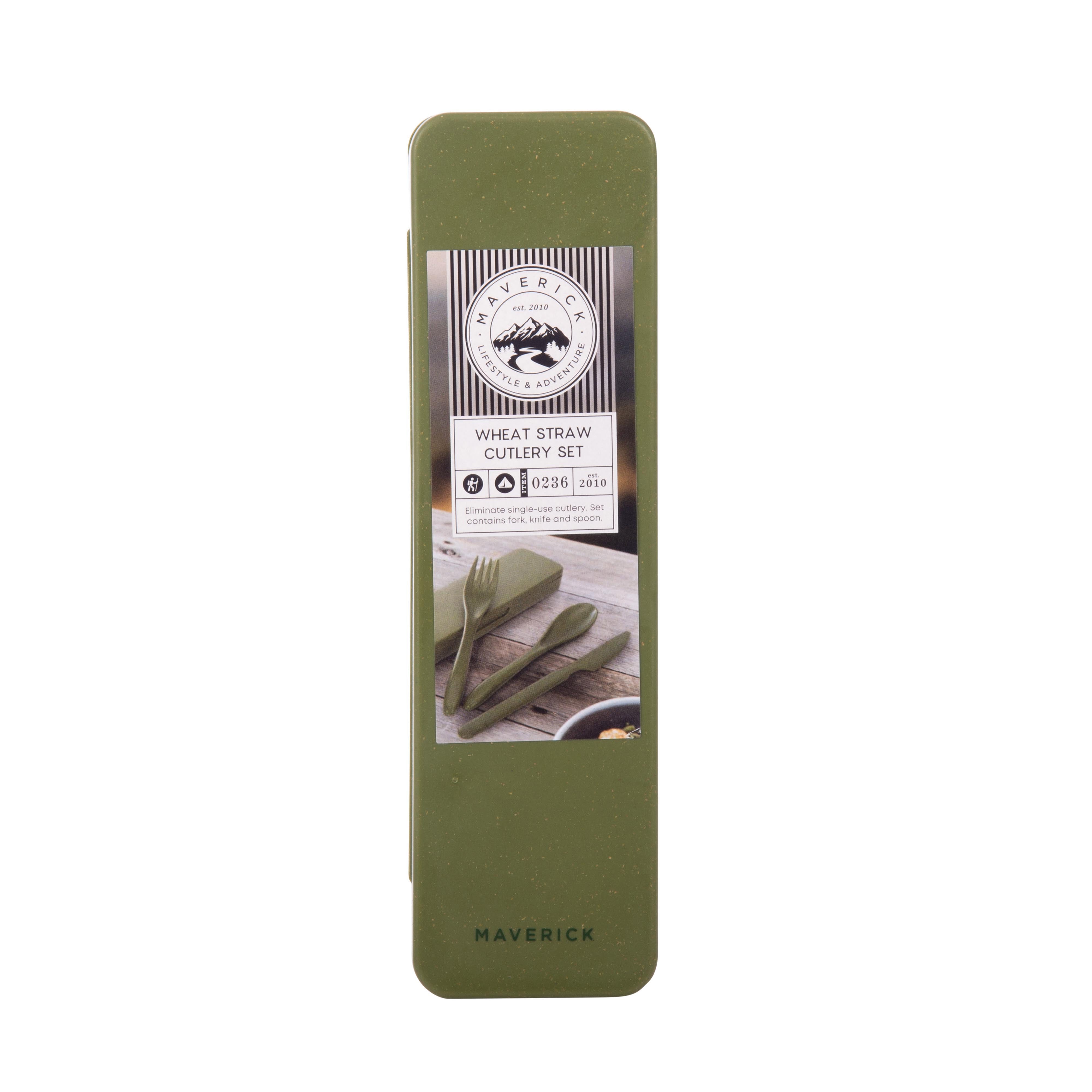 Maverick Wheat Straw Travel Cutlery Set