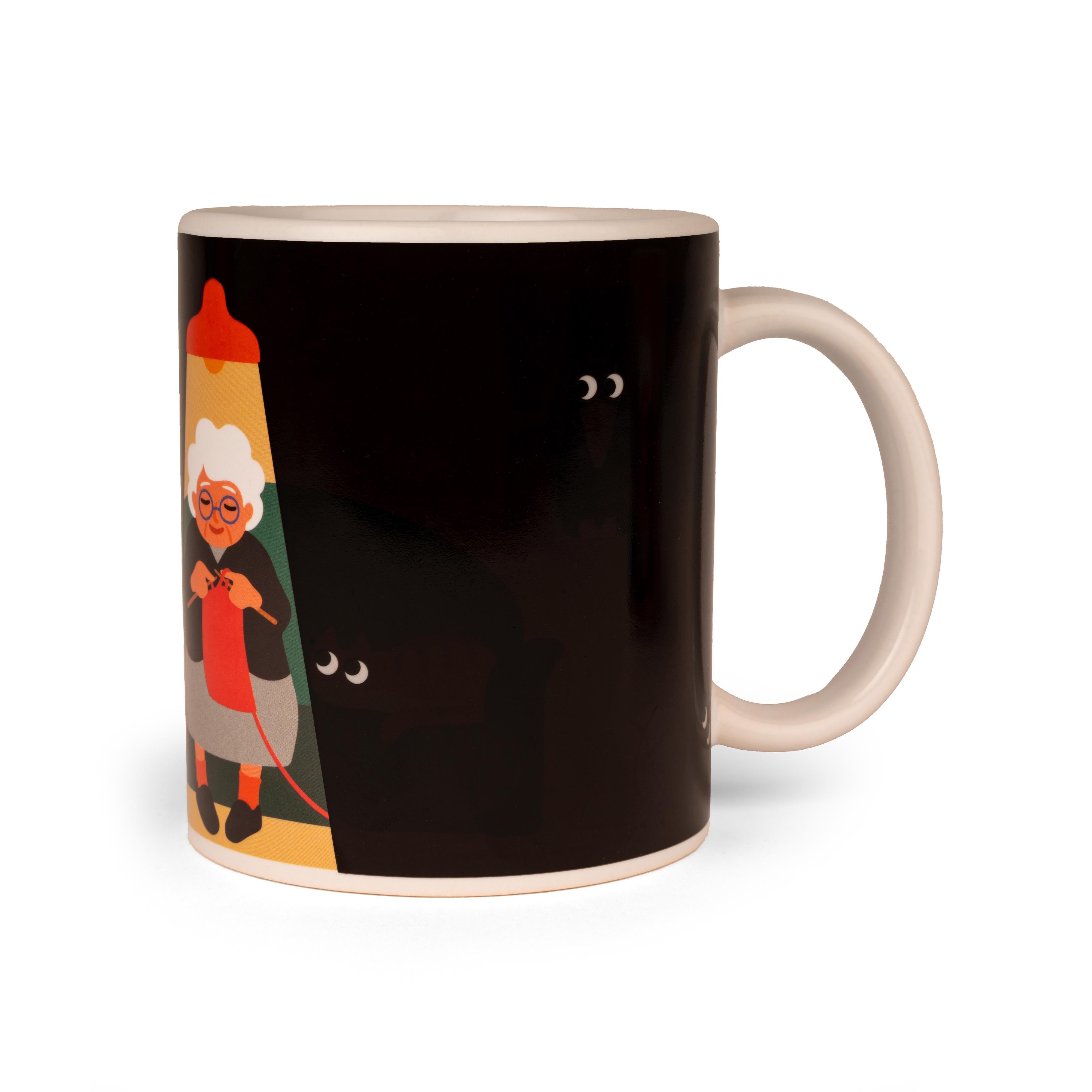 Kikkerland Cat Lady Morph Mug Multi-Coloured
