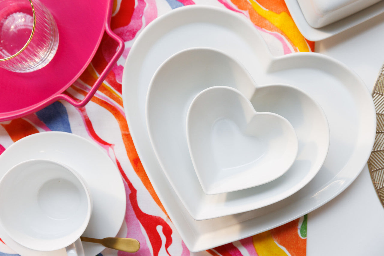 Mikasa Chalk Porcelain Heart Serving Platter 30cm (White)