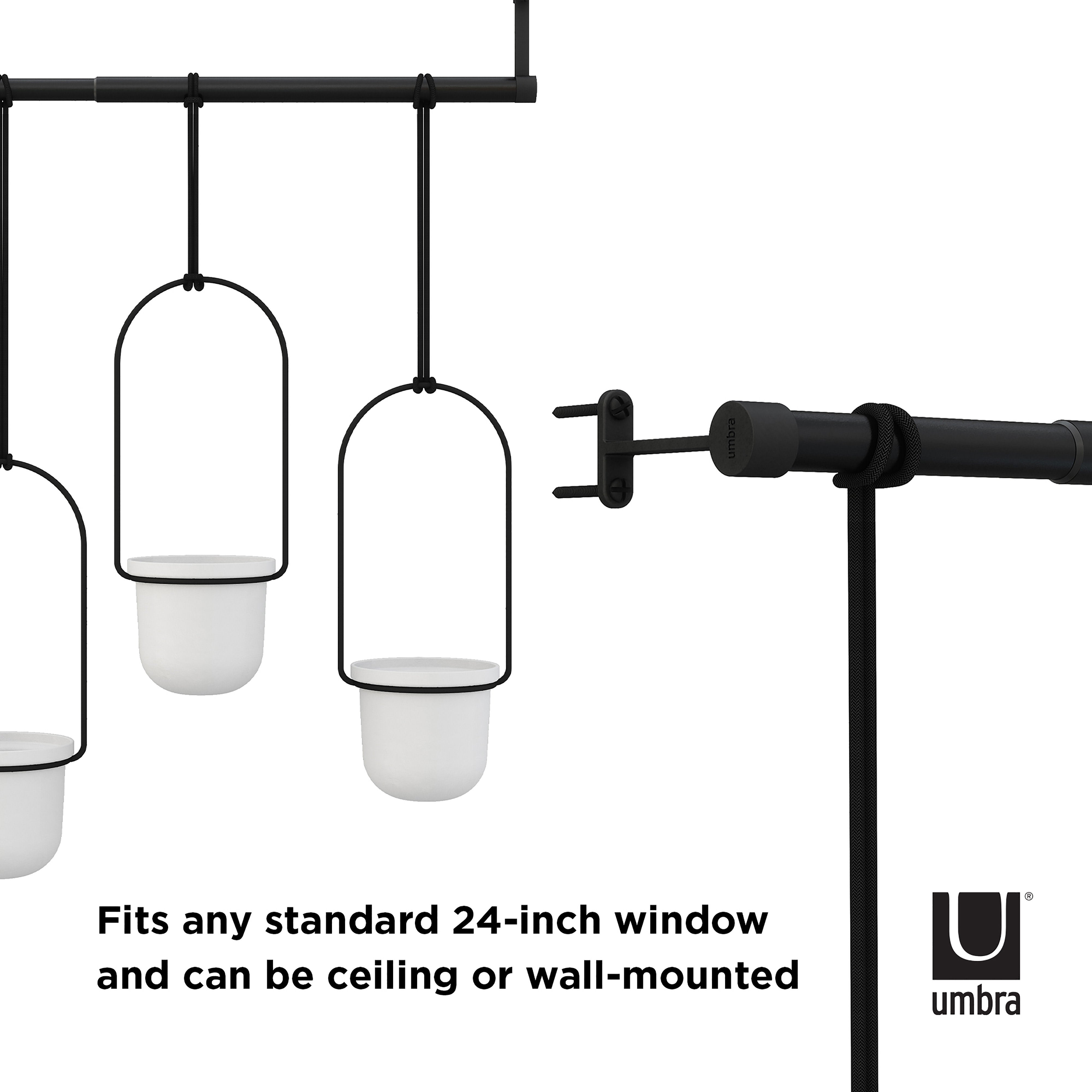 Umbra Triflora Hanging Planter White & Black