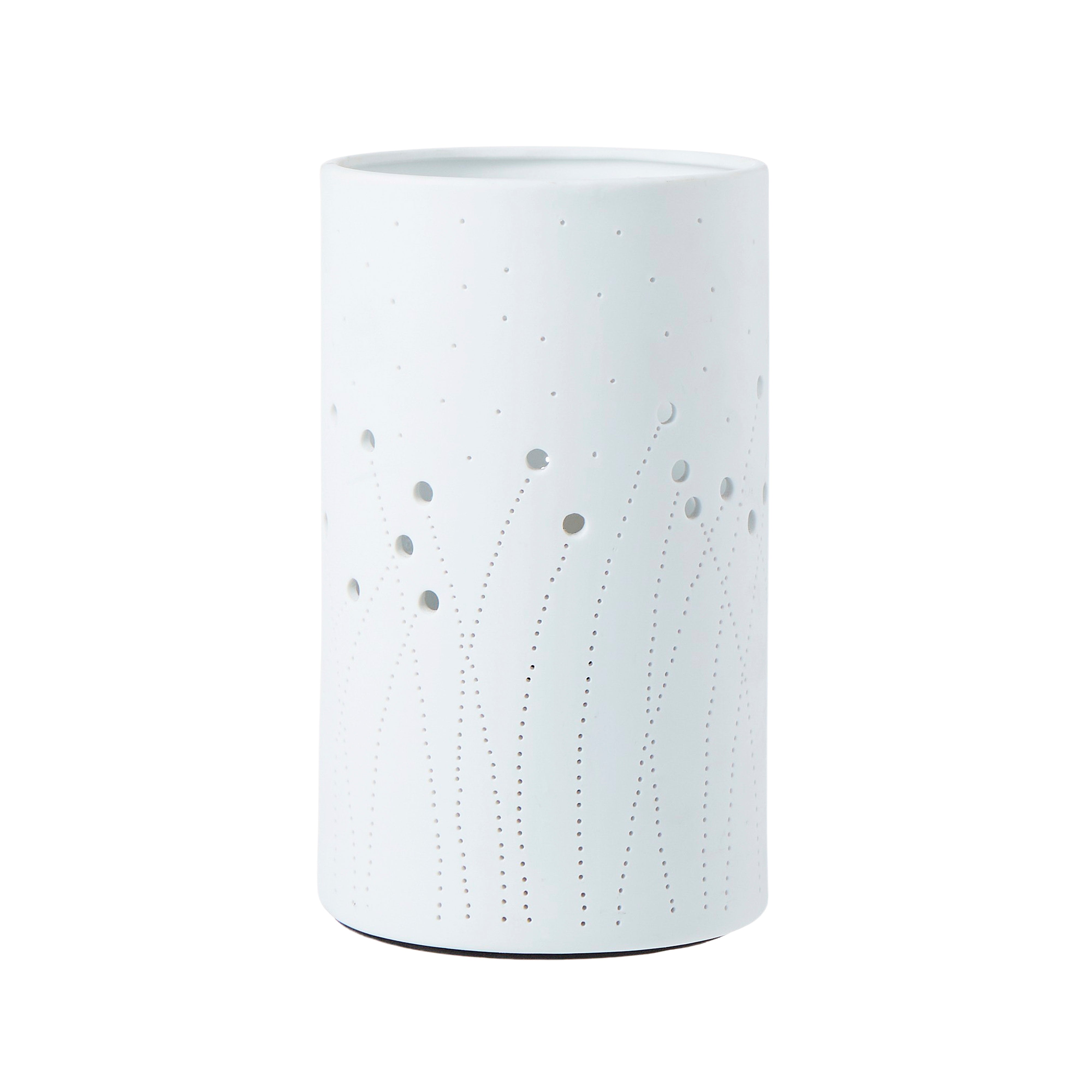 Emporium Cylinder Lamp- Cutout White