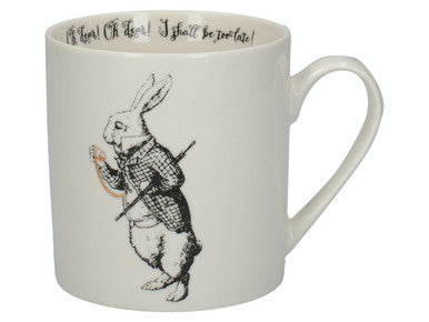 V&A Alice in Wonderland Can Mug 350ml (White Rabbit)