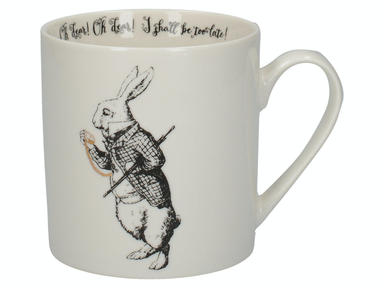 V&A Alice in Wonderland Can Mug 350ml (White Rabbit)