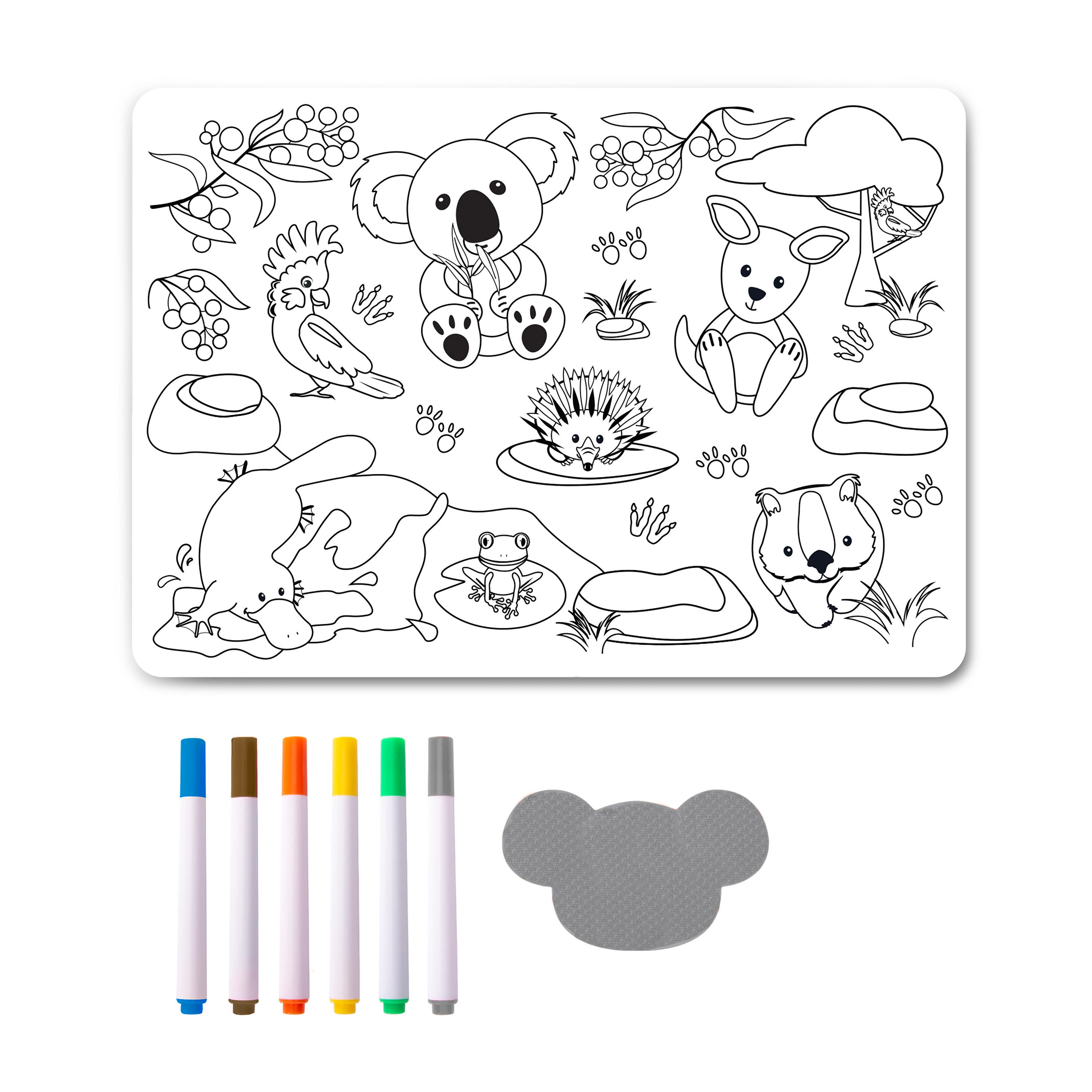 The Australian Collection Colour in Placemat Aussie Animals