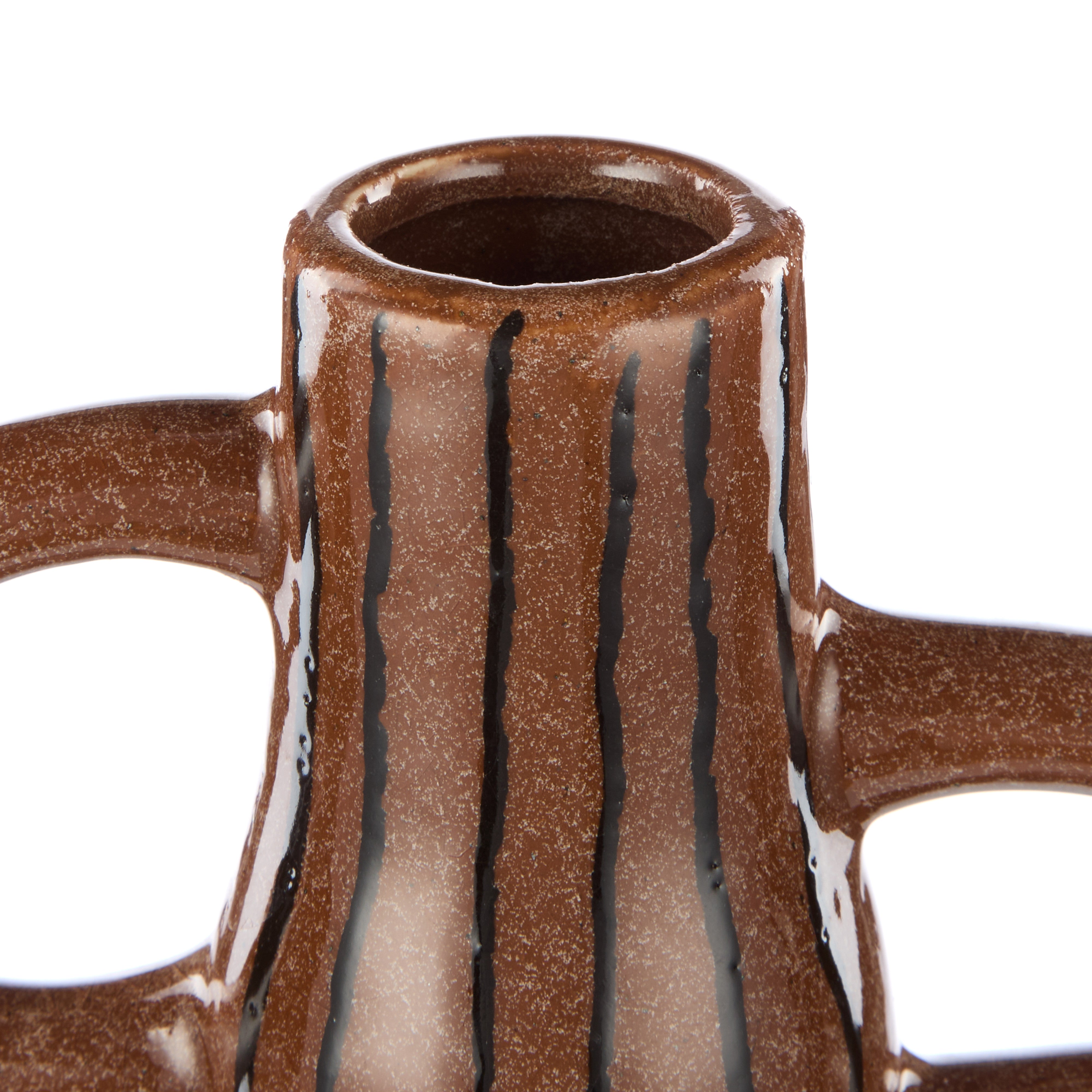 Academy Kos Ceramic Vase Large Dark Brown
