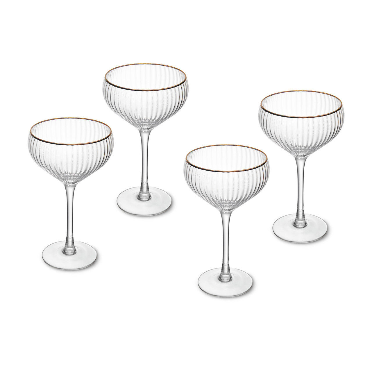 Mikasa Sorrento Champagne Coupe Glass Set 4 Piece 350ml