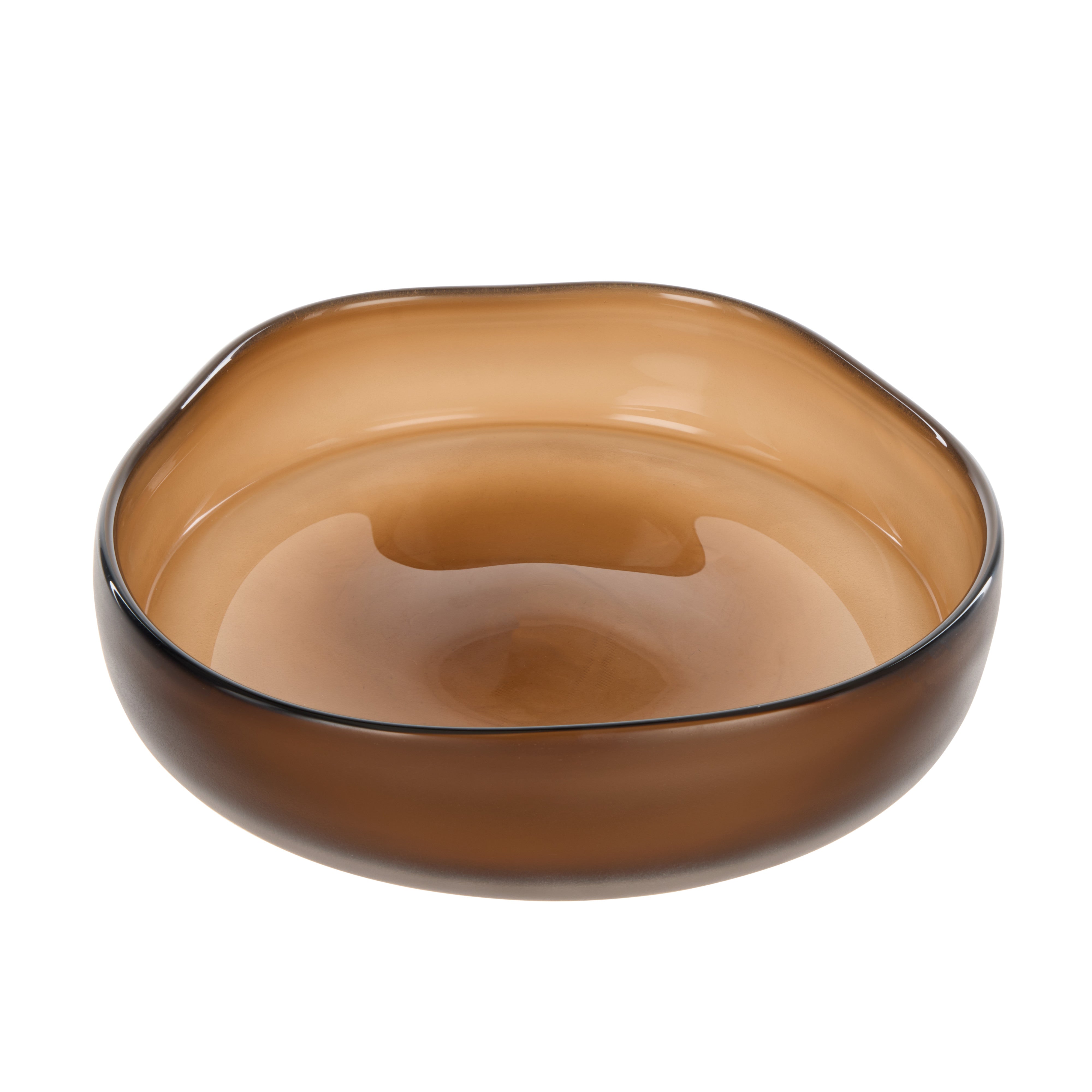 Amalfi Nevoso Glass Plate Brown
