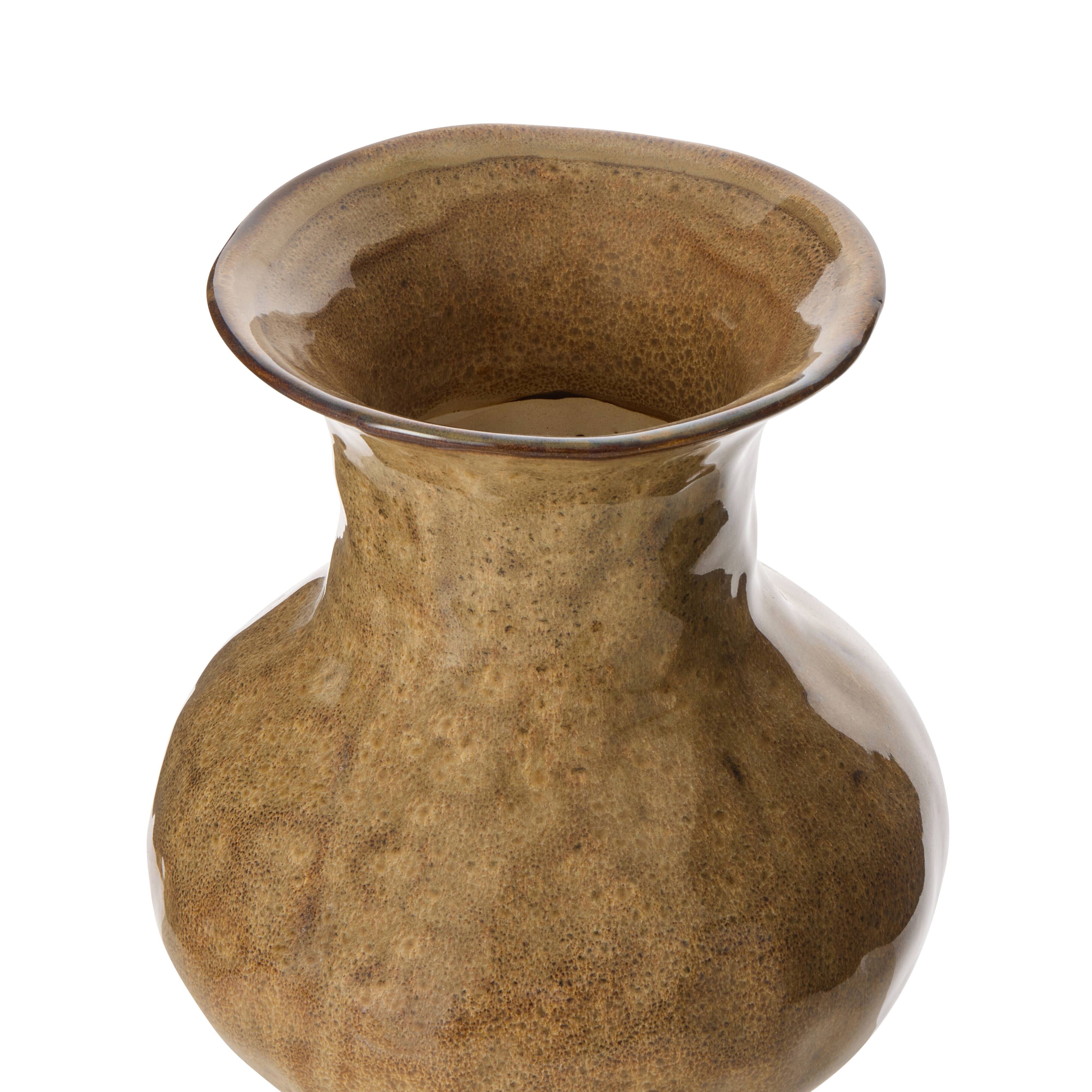 Amalfi Elara Vase Reactive Light Brown