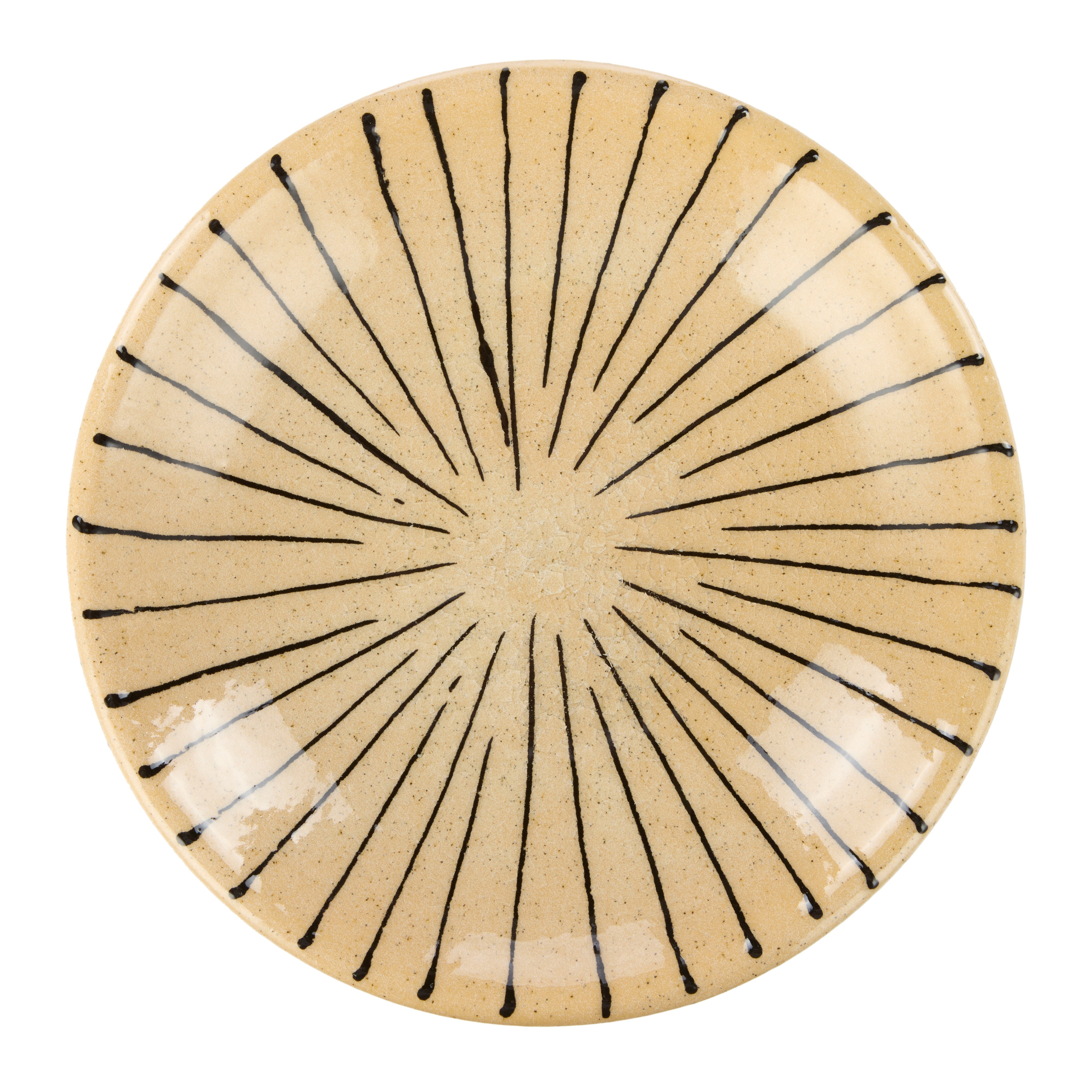 Academy Sabi Stripe Decor Dish Large Beige & Black