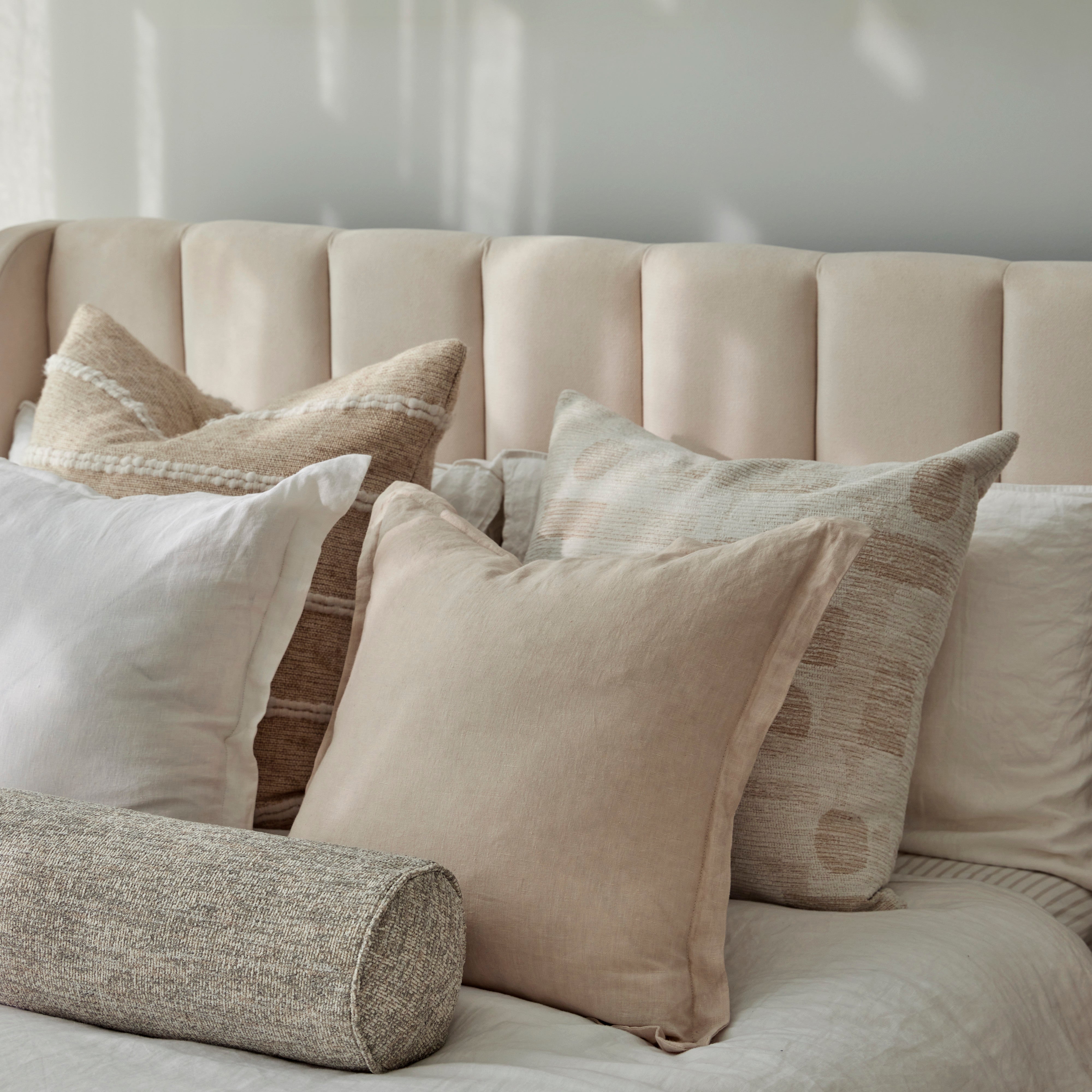 Amalfi Sterling Cushion Off White & Taupe