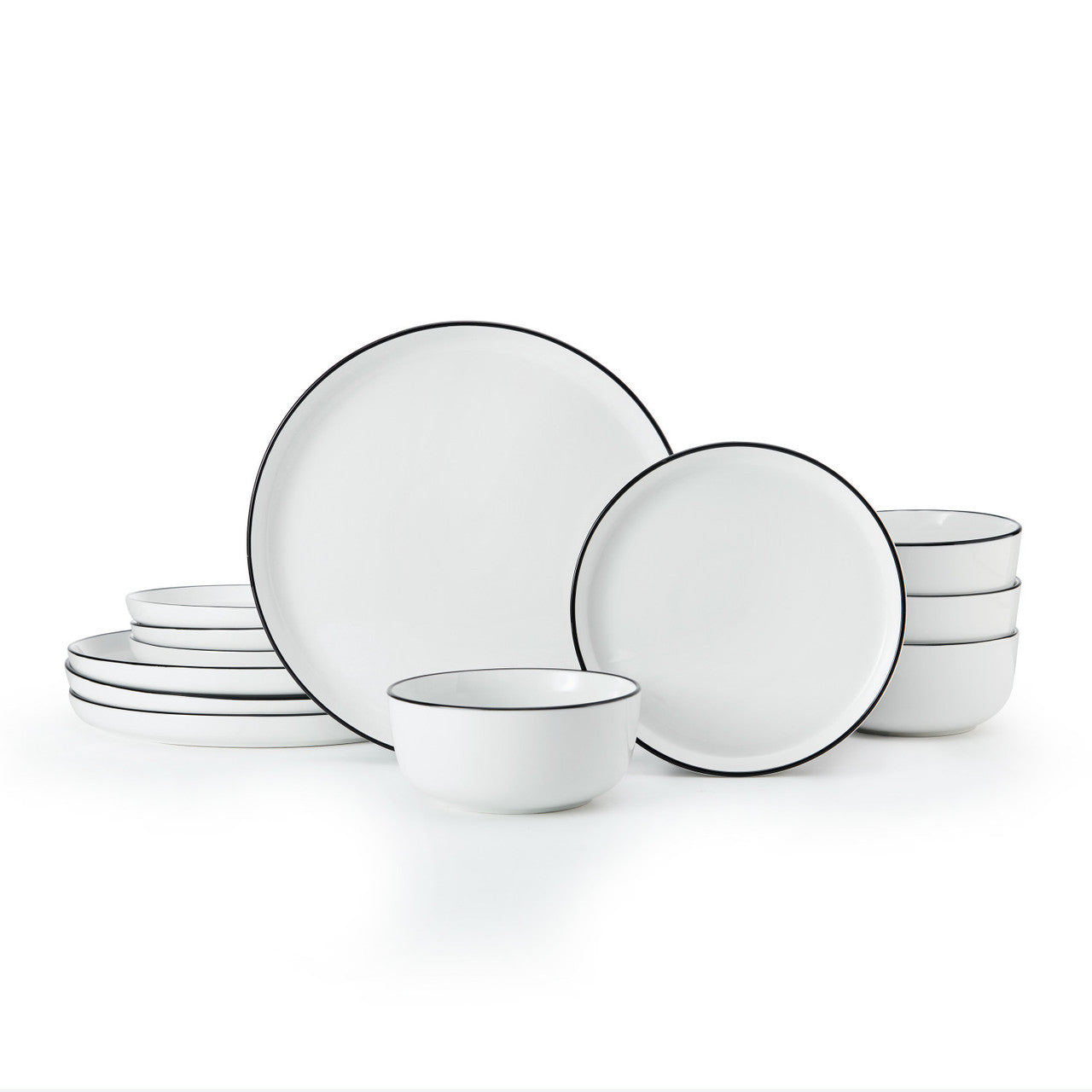 Mikasa Limestone Stoneware Dinner Set 12 Piece (White)