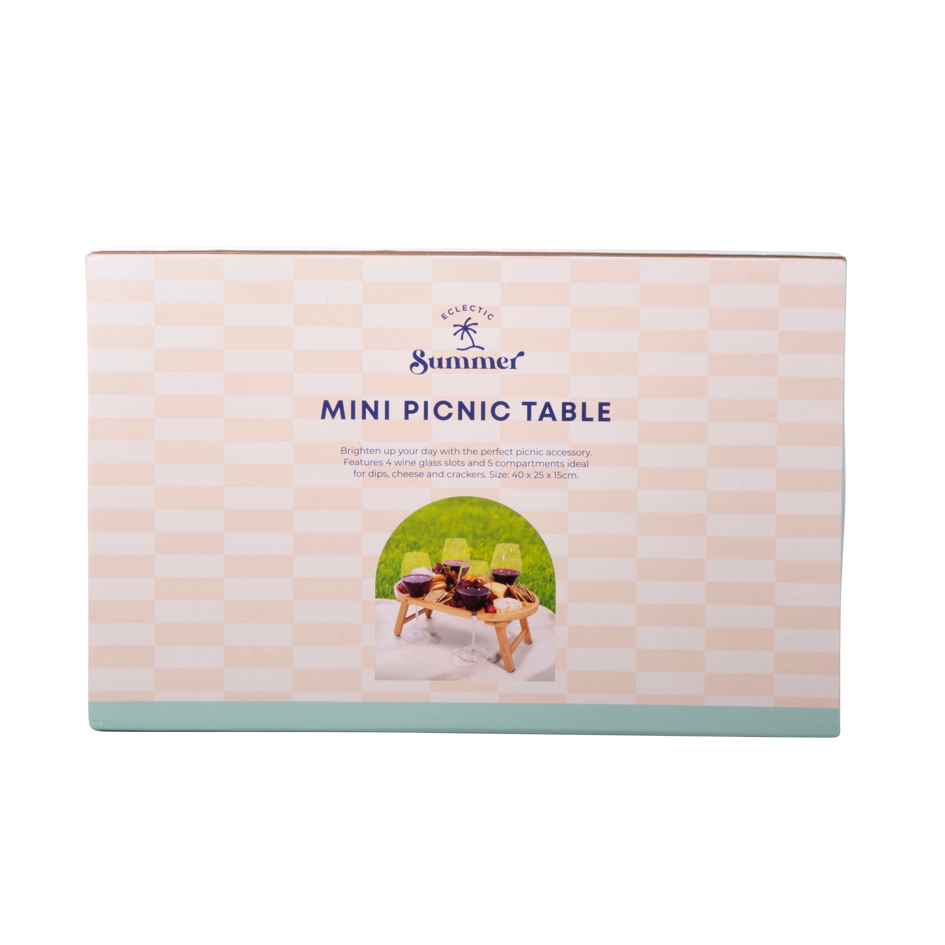 isGift Eclectic Summer Mini Picnic Table Natural