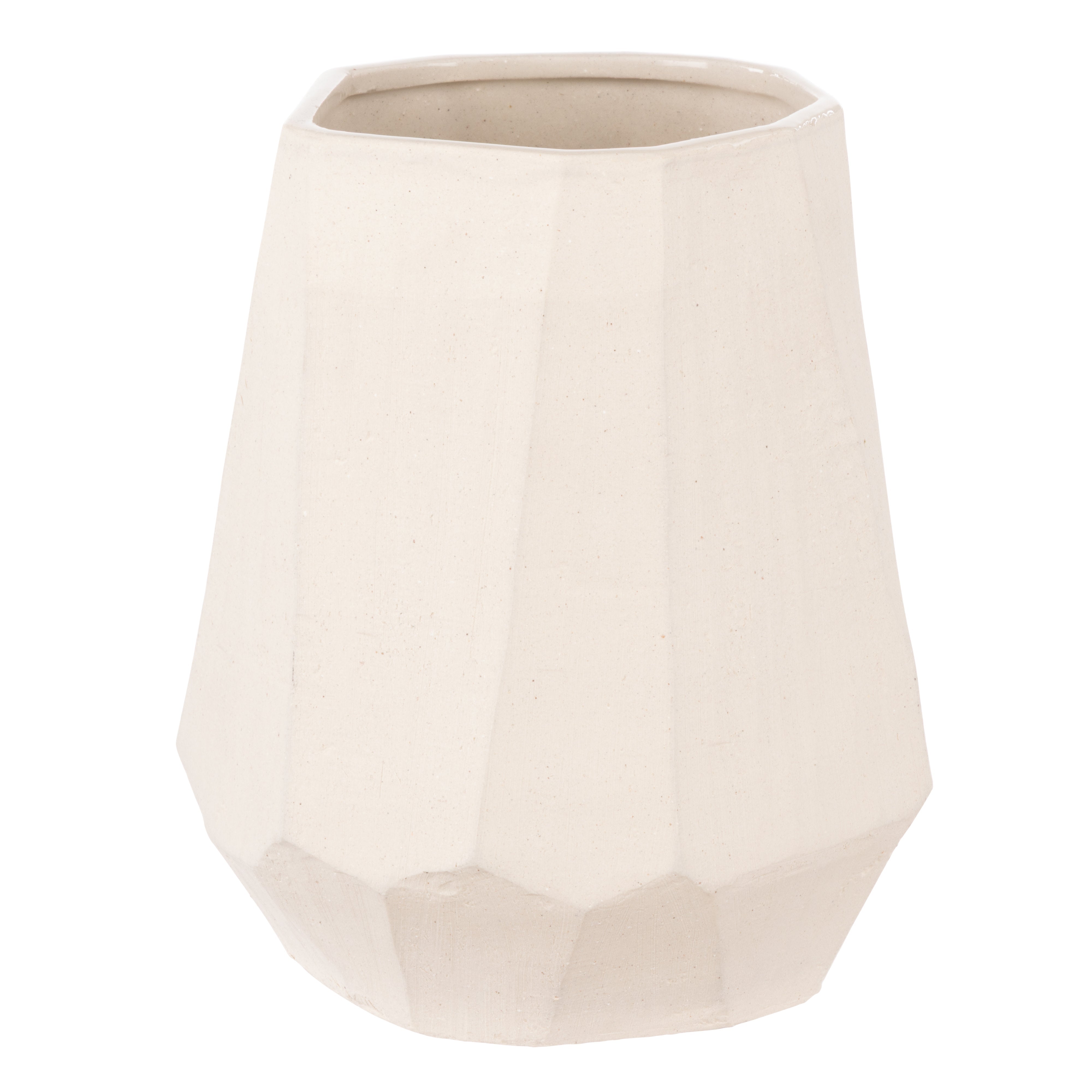 Amalfi Ellison Faceted Vase Medium Natural