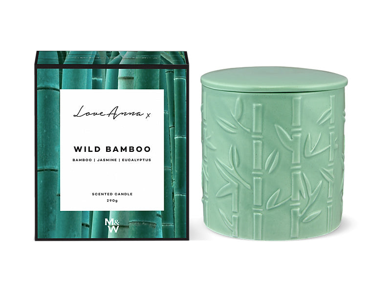 Maxwell & Williams Botanika Fragrance Candle 290g Wild Bamboo Green