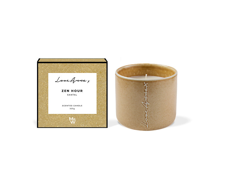 Maxwell & Williams Chapters Zen Hour Fragrance Candle 325g Santal Light Brown
