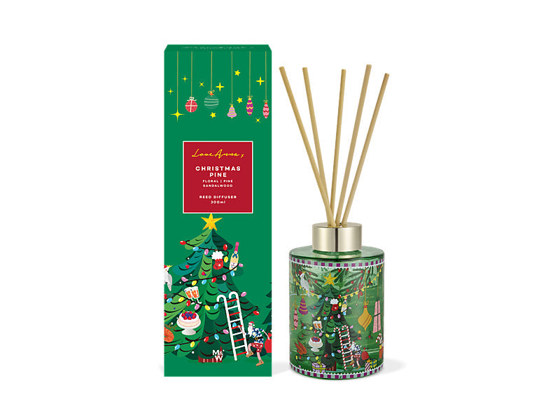 Maxwell & Williams Festive Down Under Diffuser Christmas Pine Green 300ml