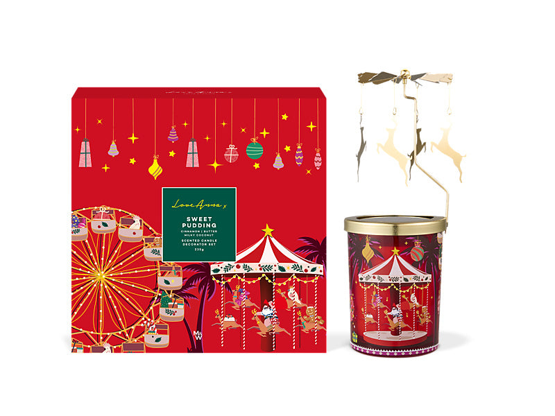 Maxwell & Williams Festive Down Under Fragrance Candle 235g Sweet Pudding Decorator Set Red
