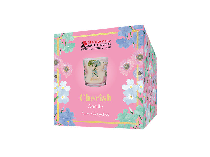 Maxwell & Williams Cherish Scented Candle Guava & Lychee 300g Pink