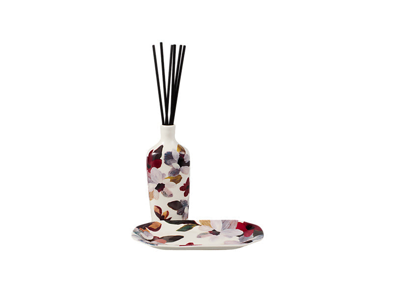 Maxwell & Williams Prudence De Marchi Magnolia Diffuser & Tray Set & 17 x 8cm Burgundy 150ml