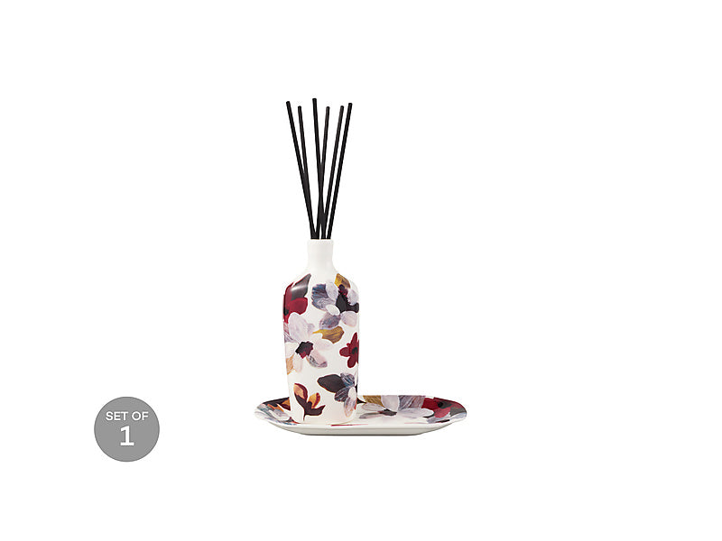 Maxwell & Williams Prudence De Marchi Magnolia Diffuser & Tray Set & 17 x 8cm Burgundy 150ml
