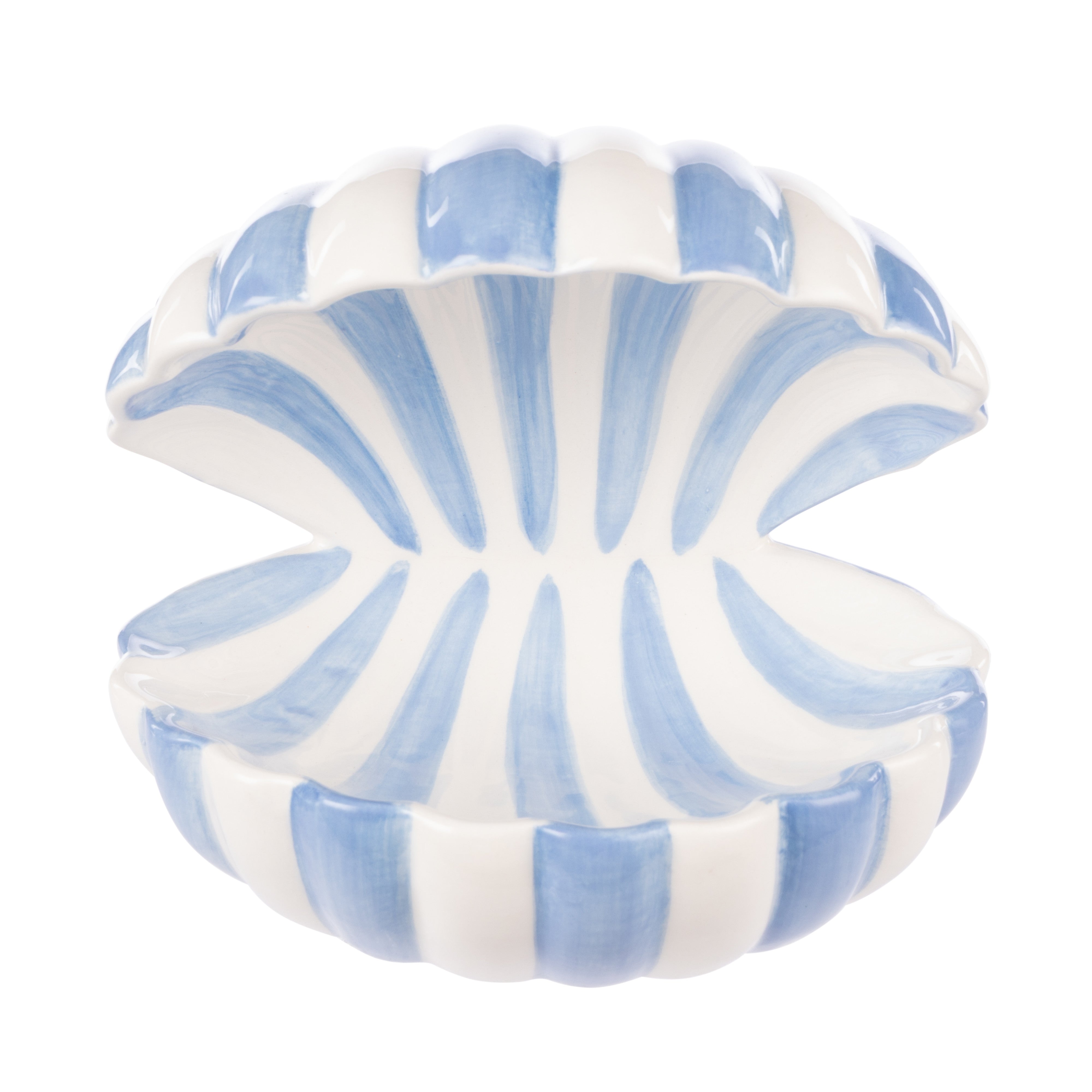 Emporium Zona Clam Dish White & Blue