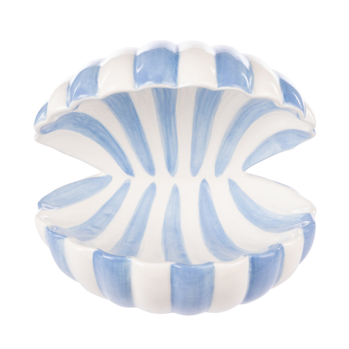 Emporium Zona Clam Dish White & Blue