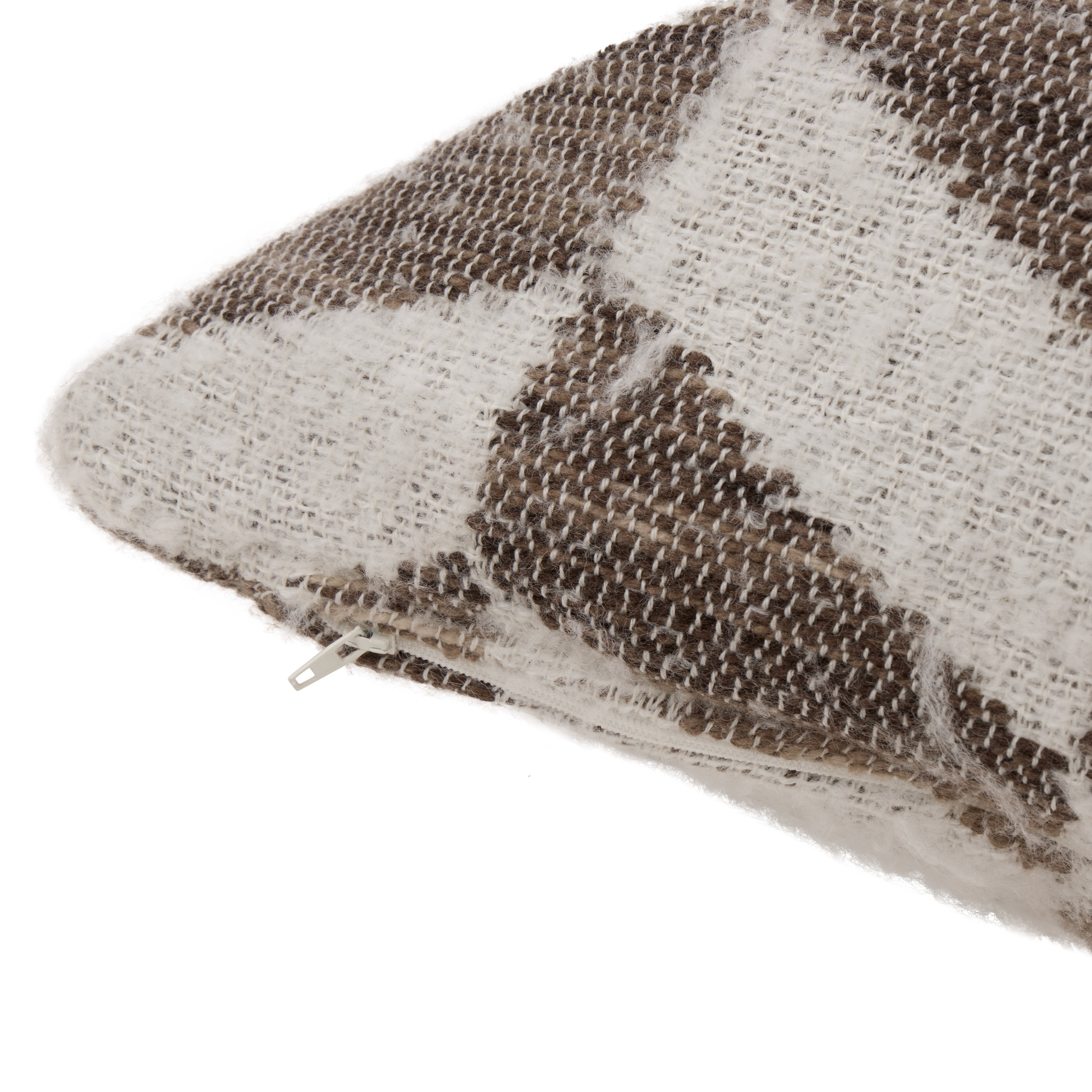Academy Kaden European Cushion Taupe & White