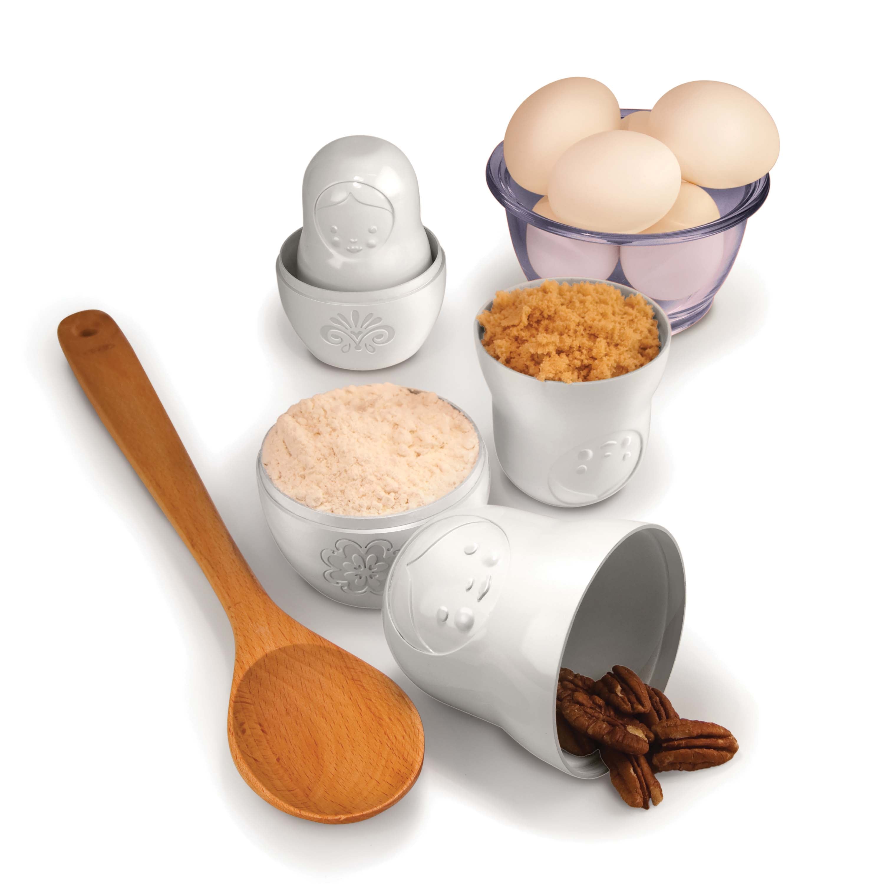 Fred M-Cups Matryoshka Measuring Cups 6 Piece Set White