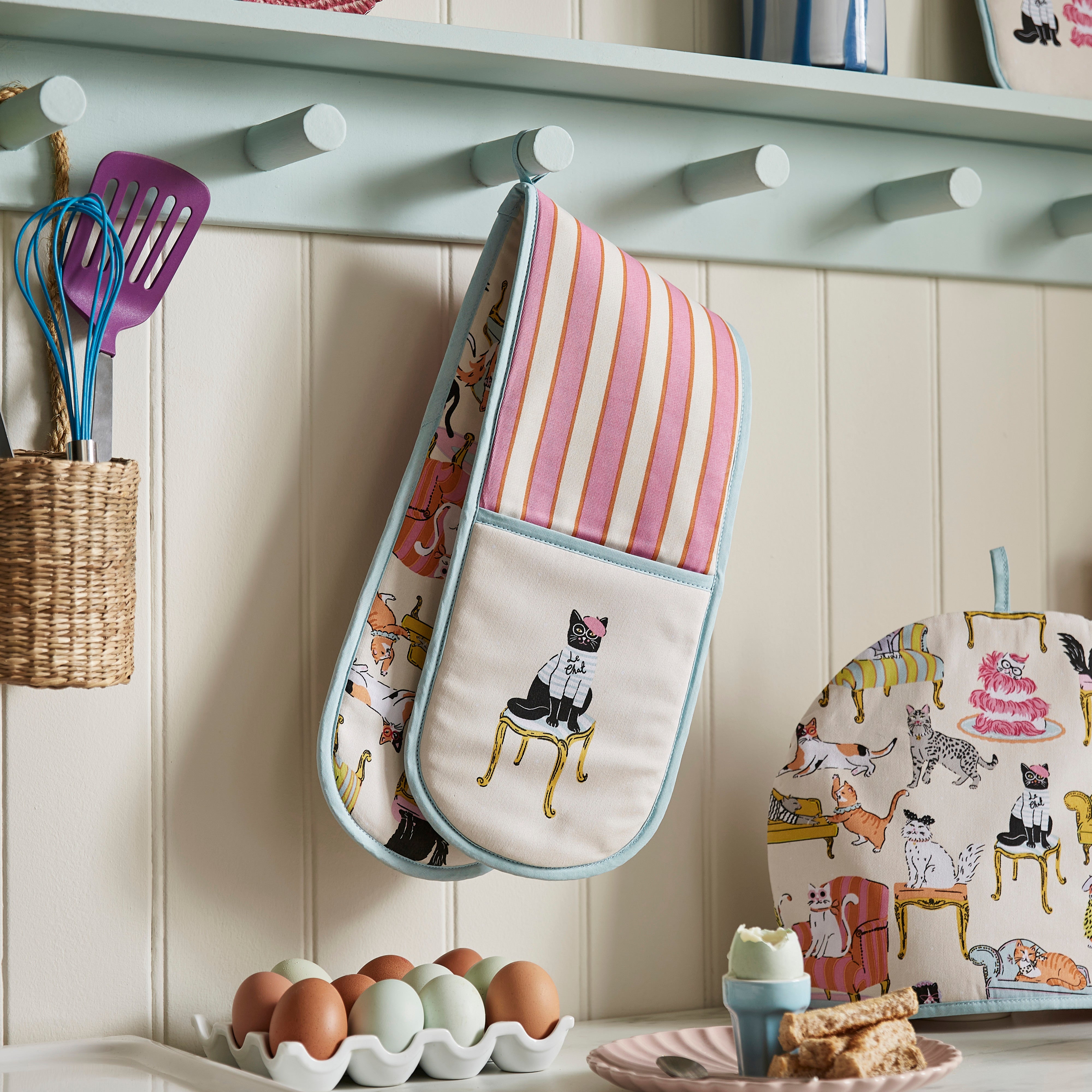 Ulster Weavers Cool Cats Double Oven Glove Multi-Coloured