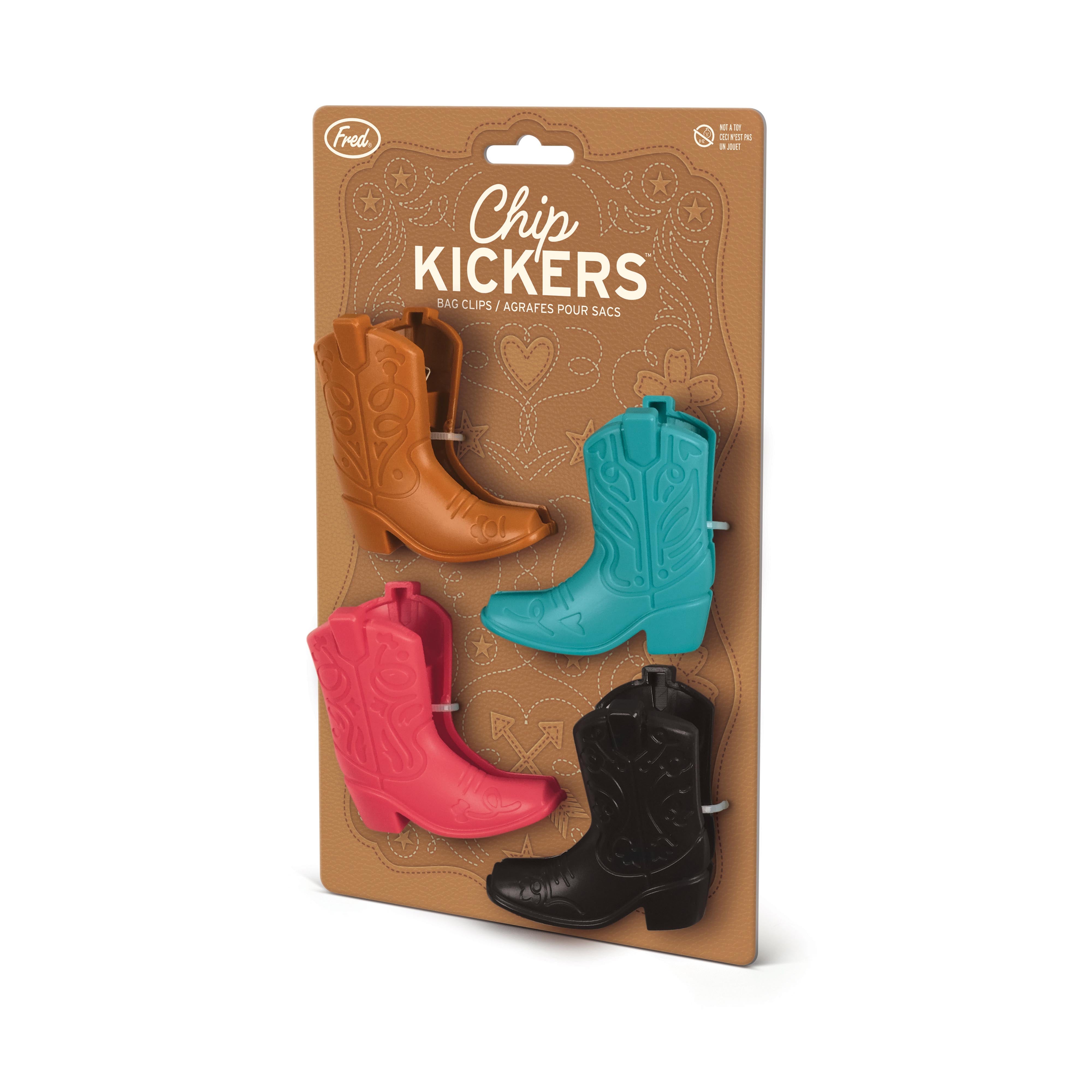 Fred Chip Kickers Bag Clips 4 Piece Set Multi-Coloured