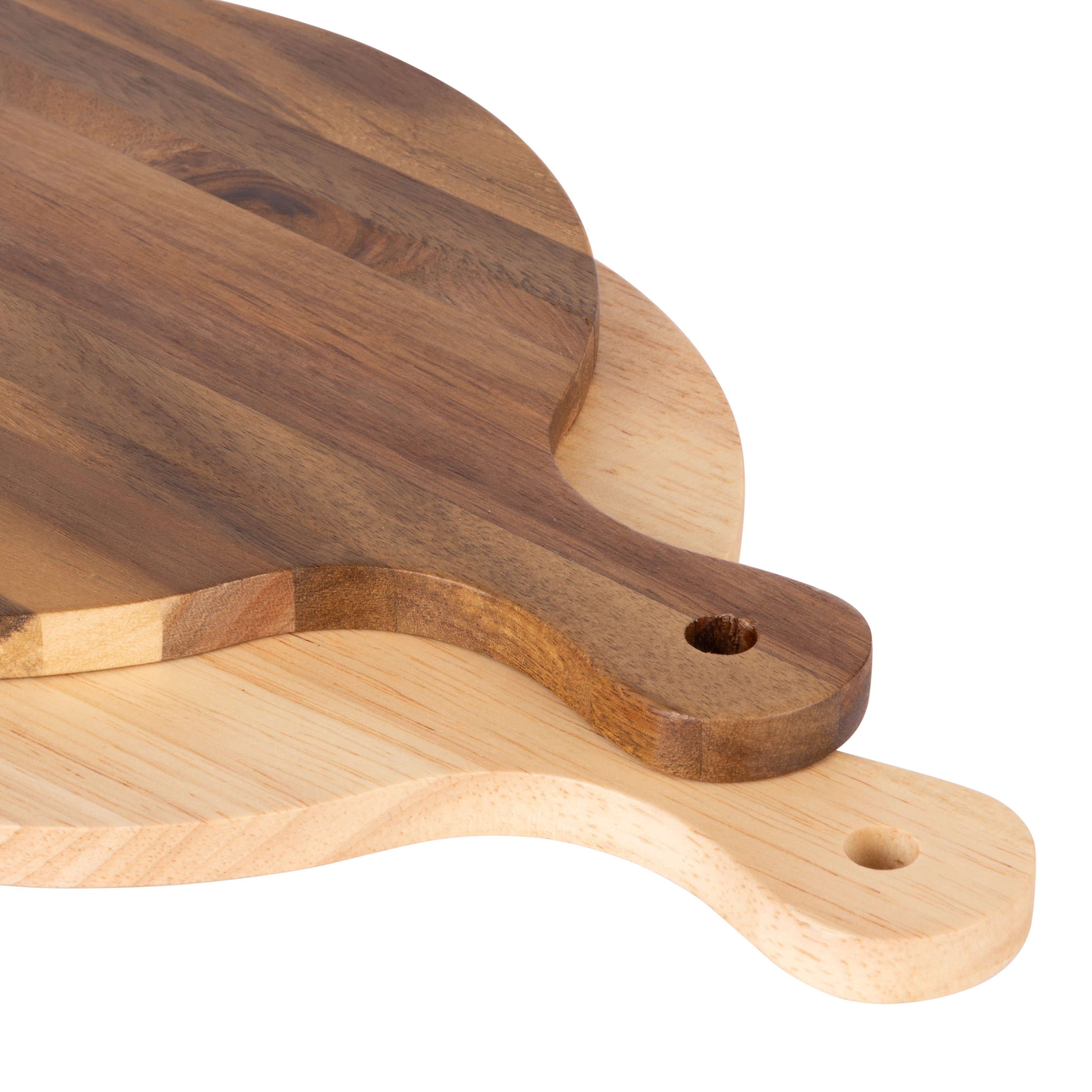Davis & Waddell Cantina Acacia & Rubber Wood Round Serving Board 2 Piece Assorted