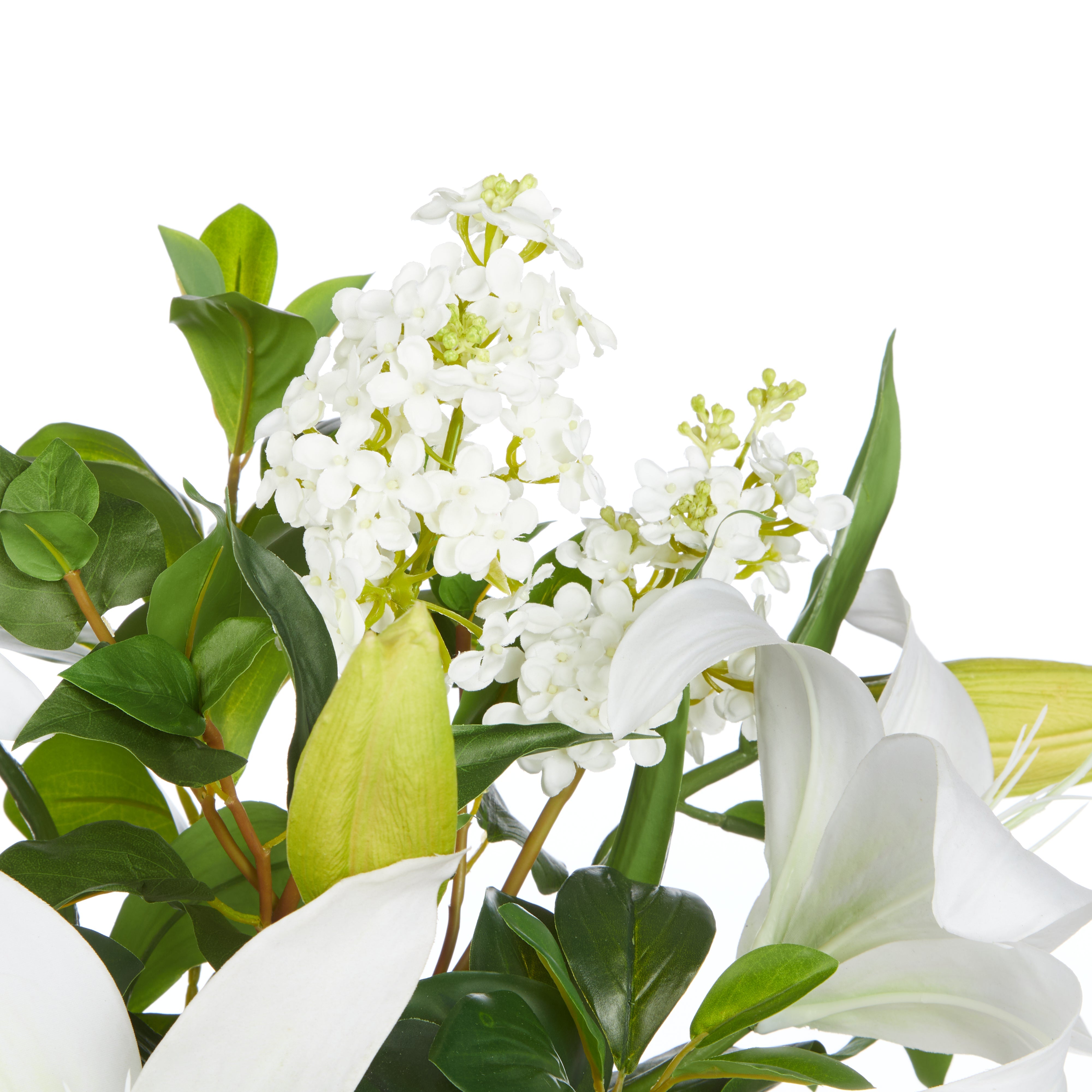 Rogue Casablanca Lily Garden Mix - Nara Vase White 49cm