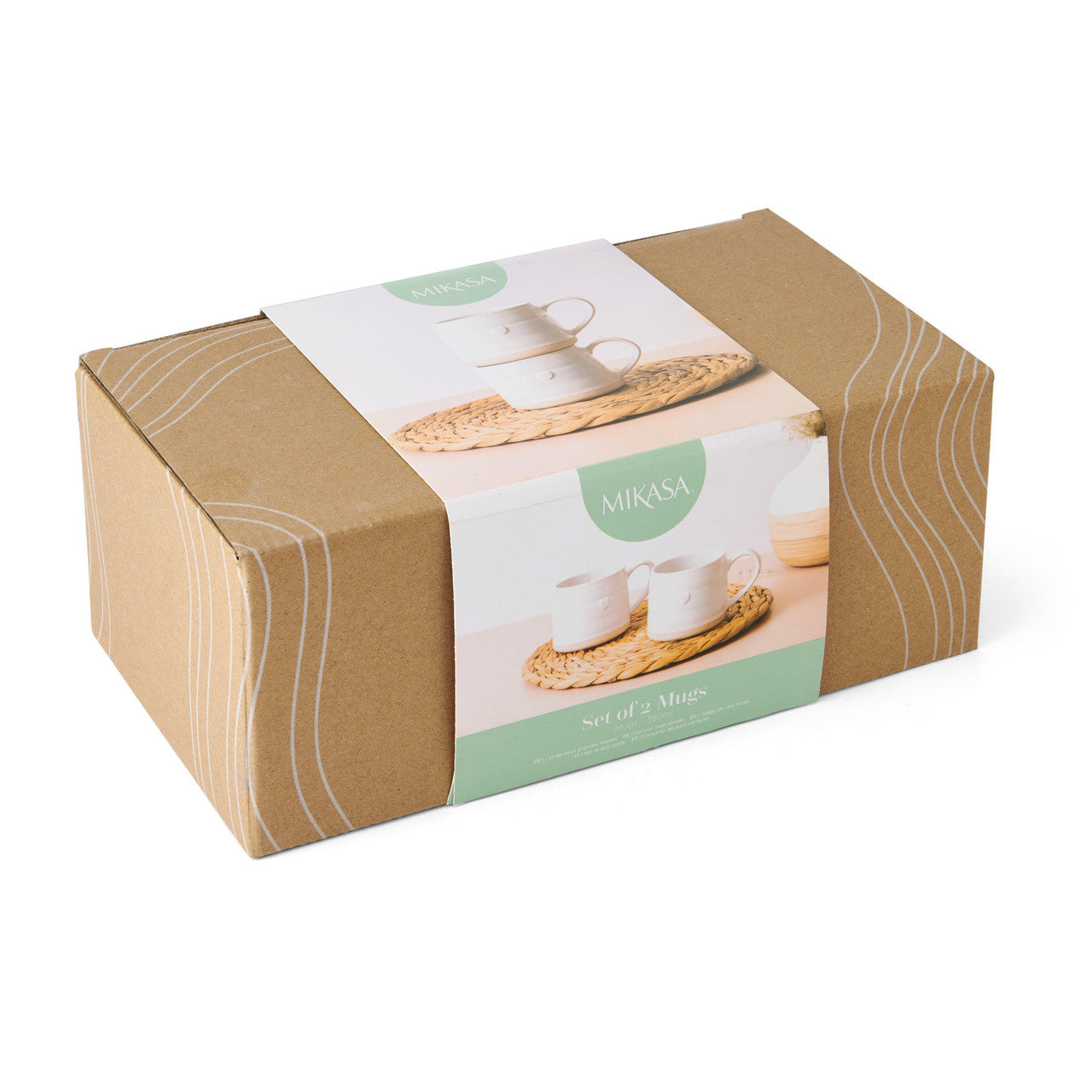 Mikasa Stoneware Cosy Mug Set 2 Piece 380ml (Heart)