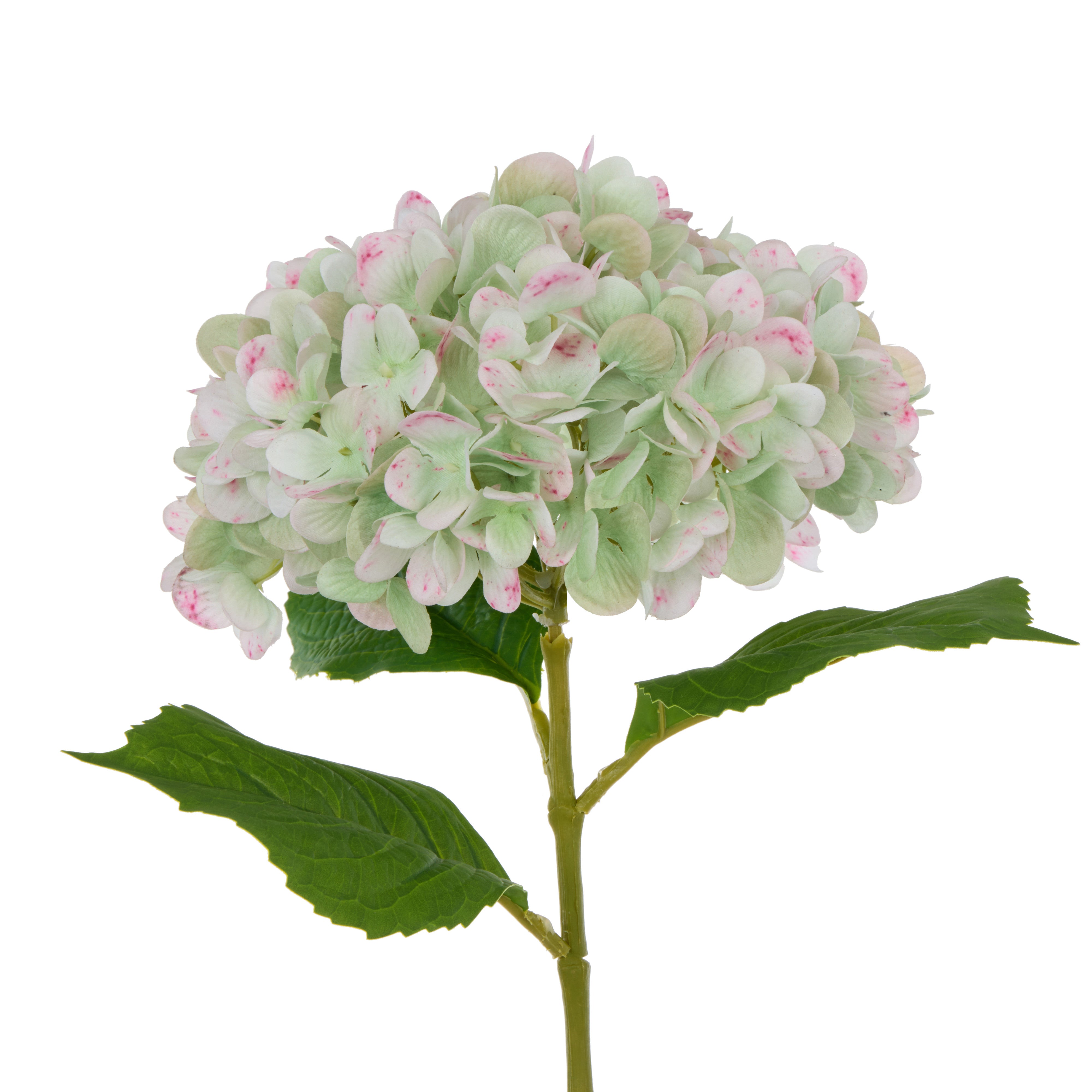 Rogue Hydrangea Stem Real Touch Green & White