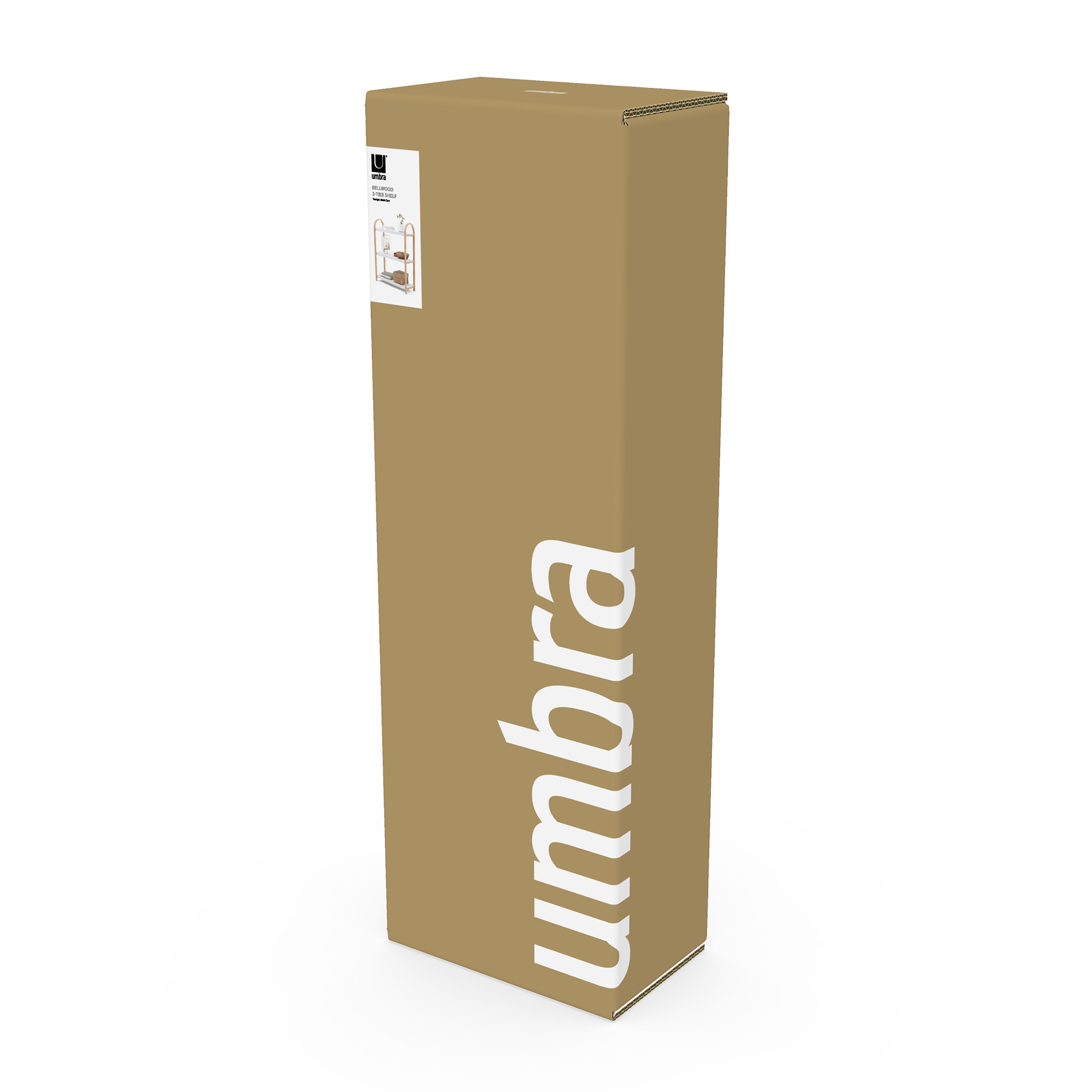 Umbra Bellwood Freestanding Shelf 3 Tier White & Natural