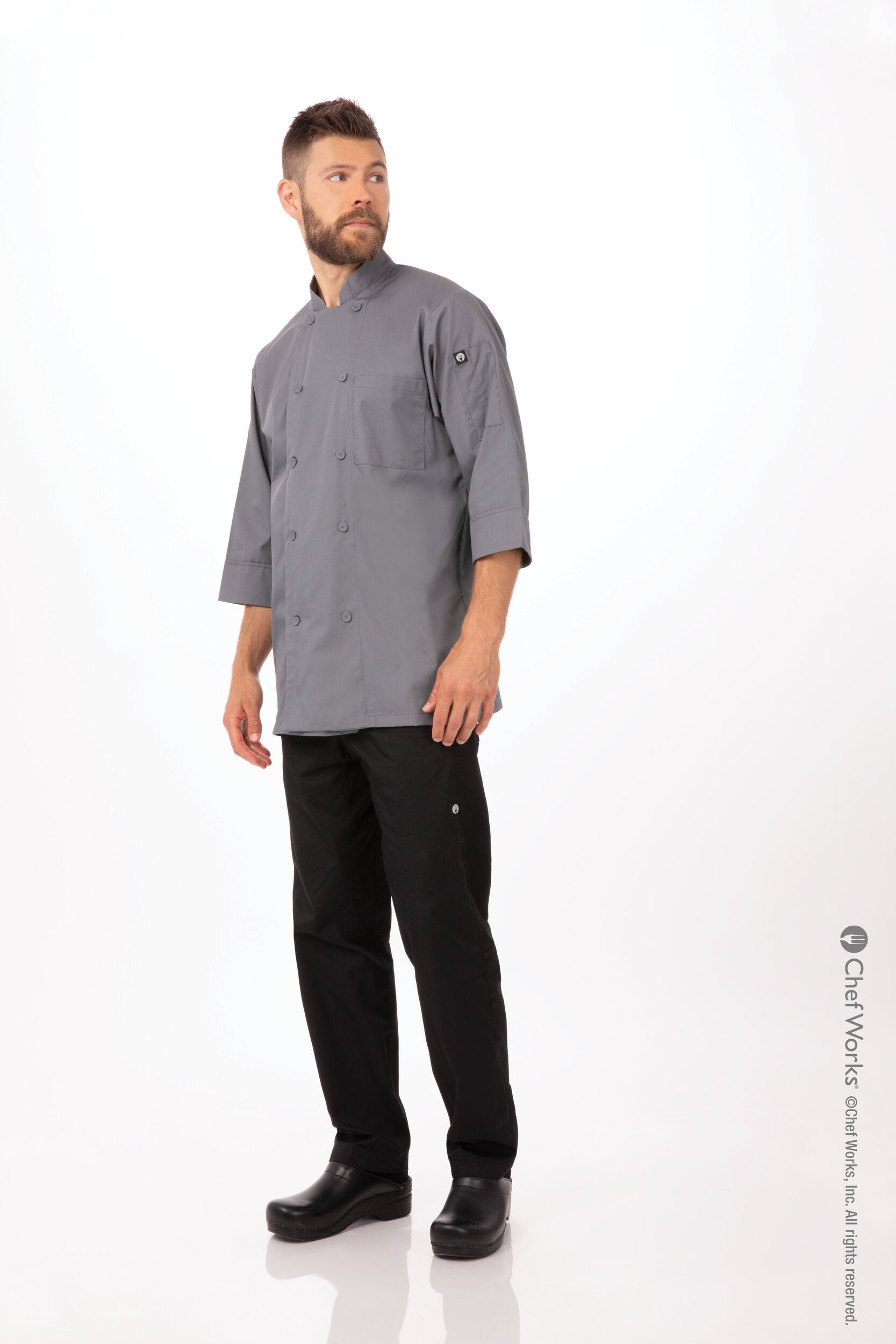 Chef Works Morocco Men's Chef Jacket - Grey