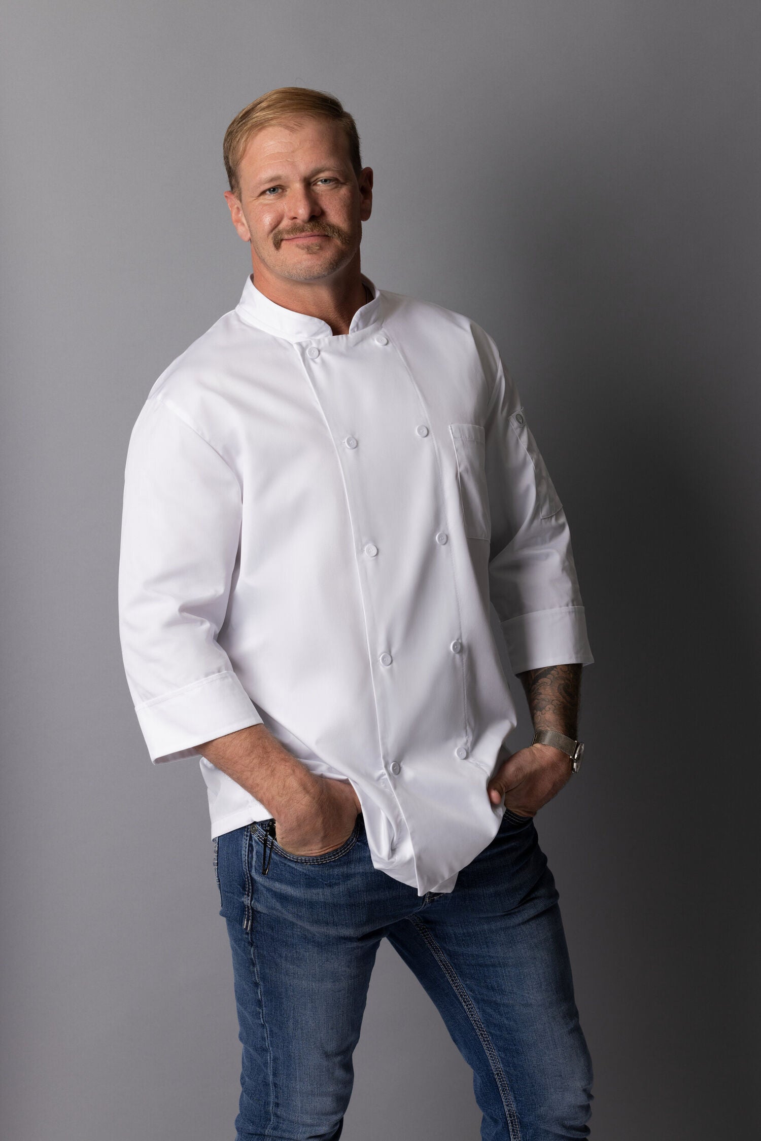 Chef Works Morocco Men's Chef Jacket - White