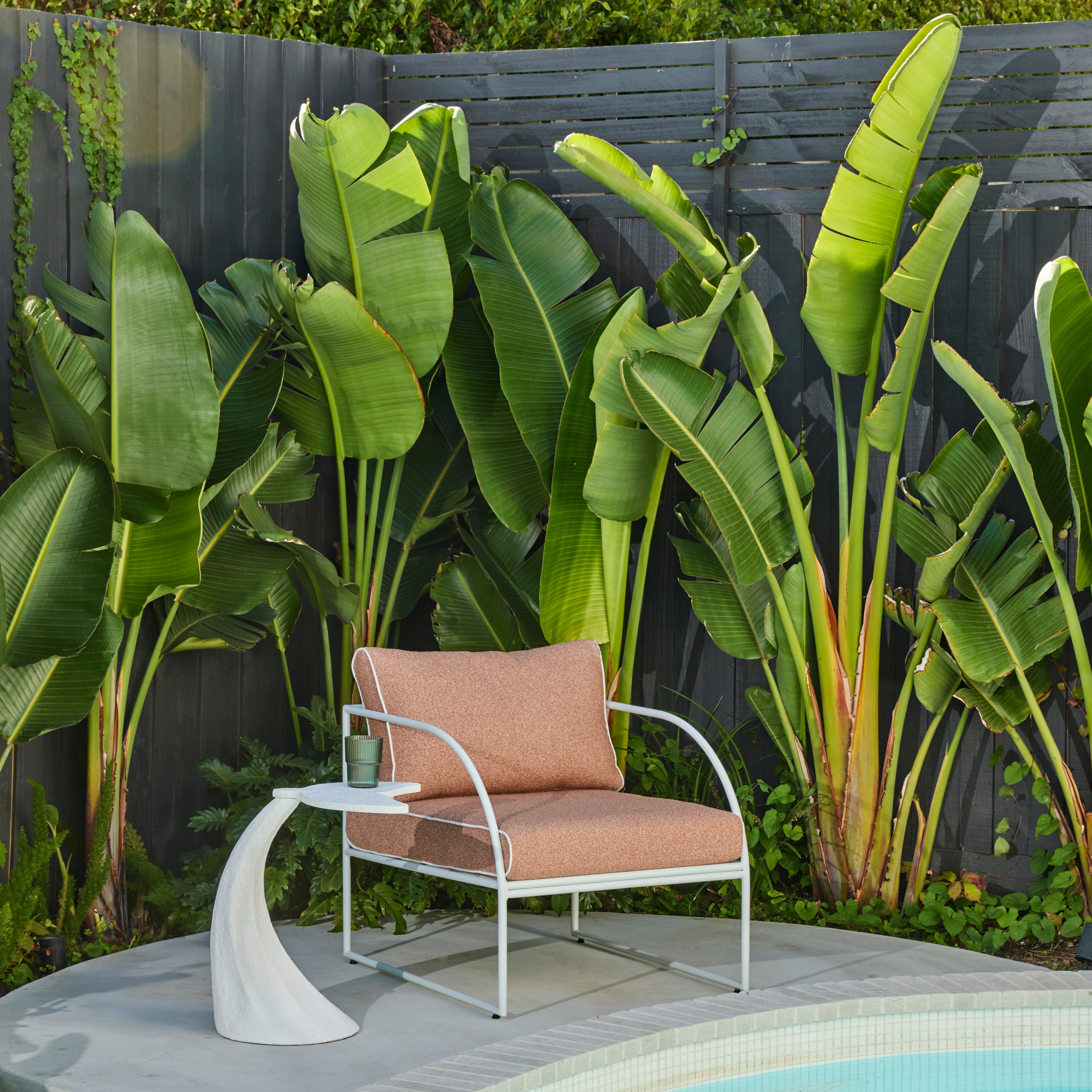 Amalfi Reeve Outdoor Arm Chair Pink & White