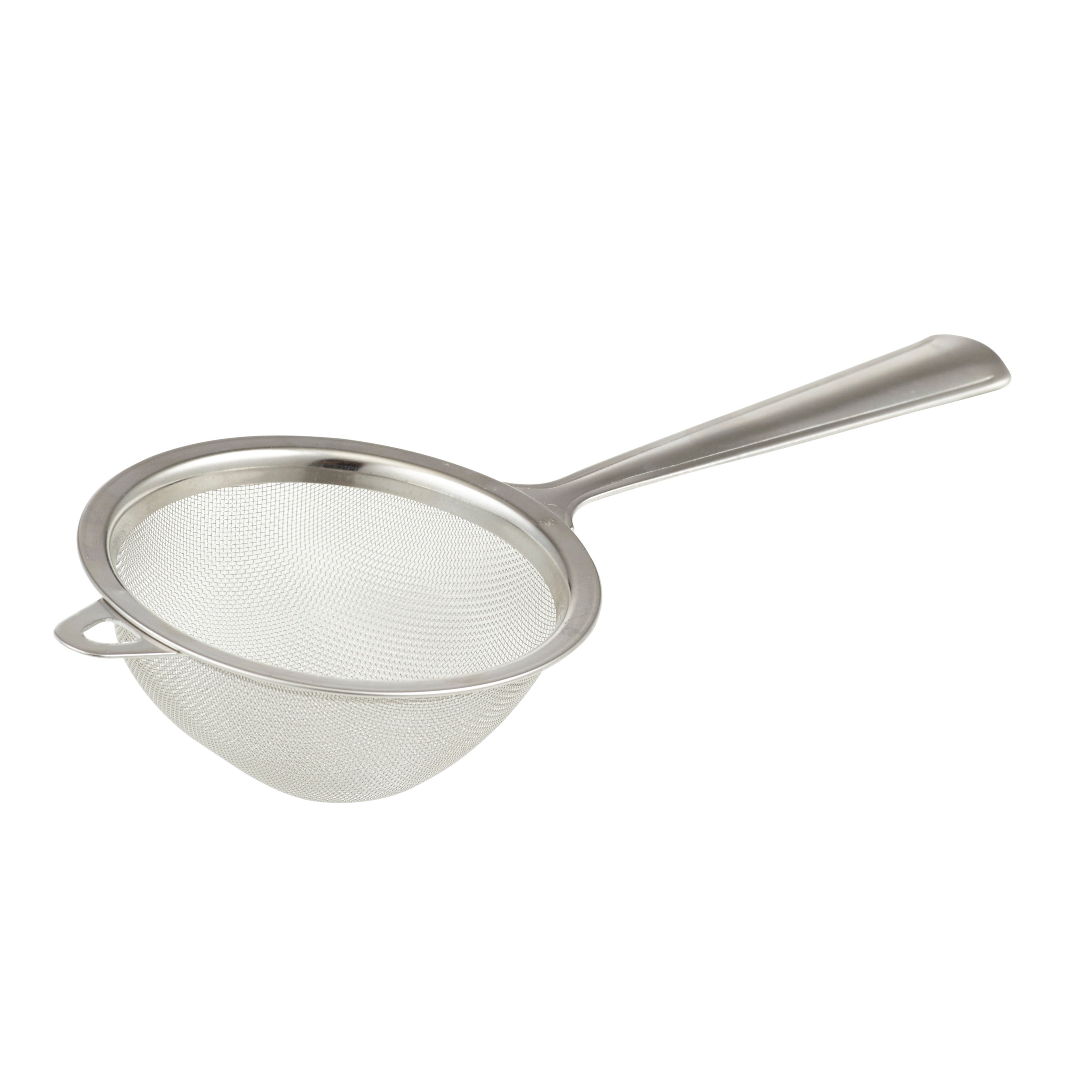 Leaf & Bean Mesh Tea Strainer With Cup Hook Stainless Steel