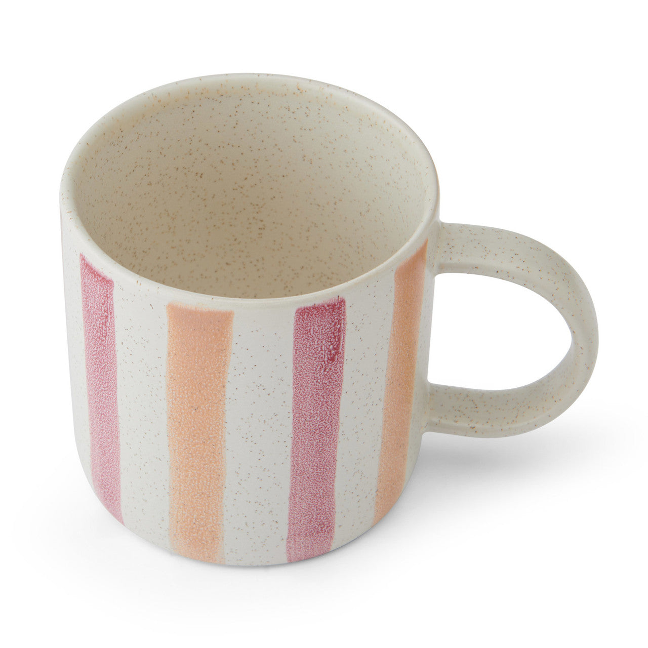Mikasa Stoneware Mug 380ml (Pink & Red Stripe)