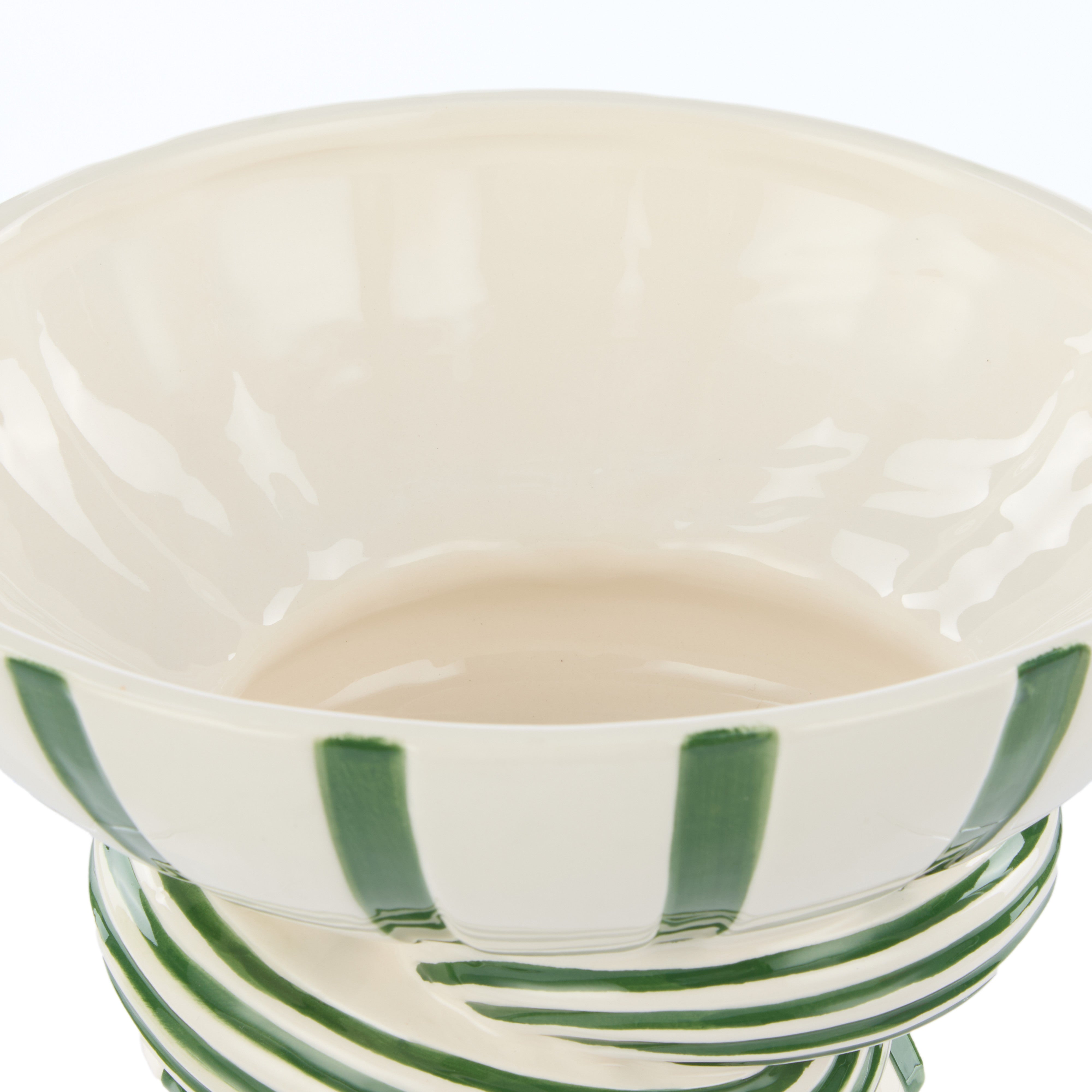 Emporium Lulu Collection Twist Stripe Bowl Green