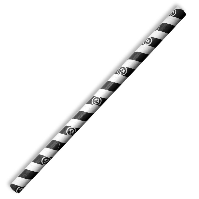 BioPak 10mm Jumbo Black Stripe BioStraw