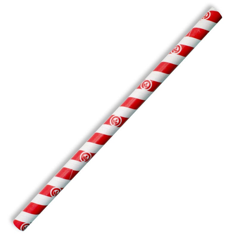 BioPak 10mm Jumbo Red Stripe BioStraw