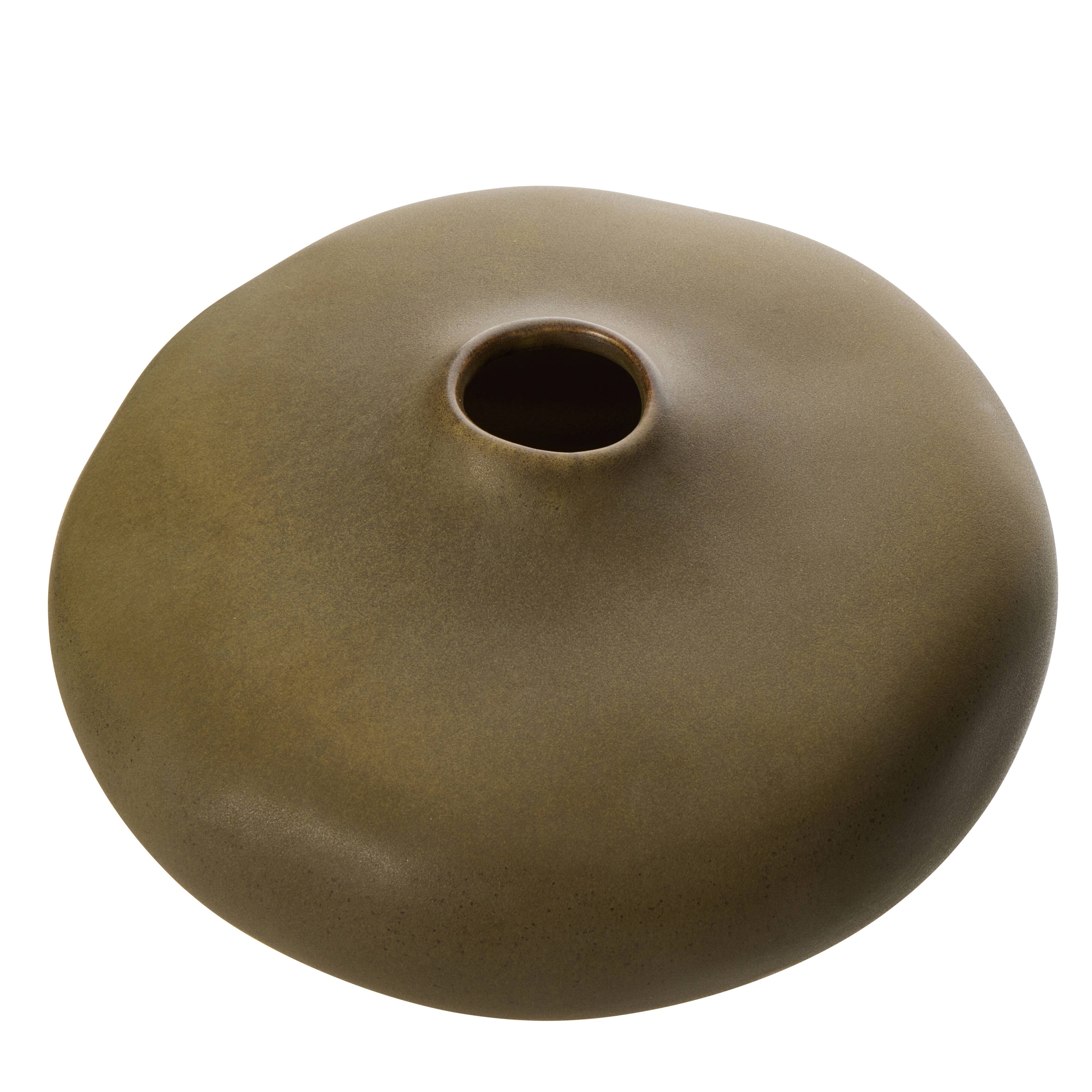 Amalfi Linden Pebble Vase Reactive Olive
