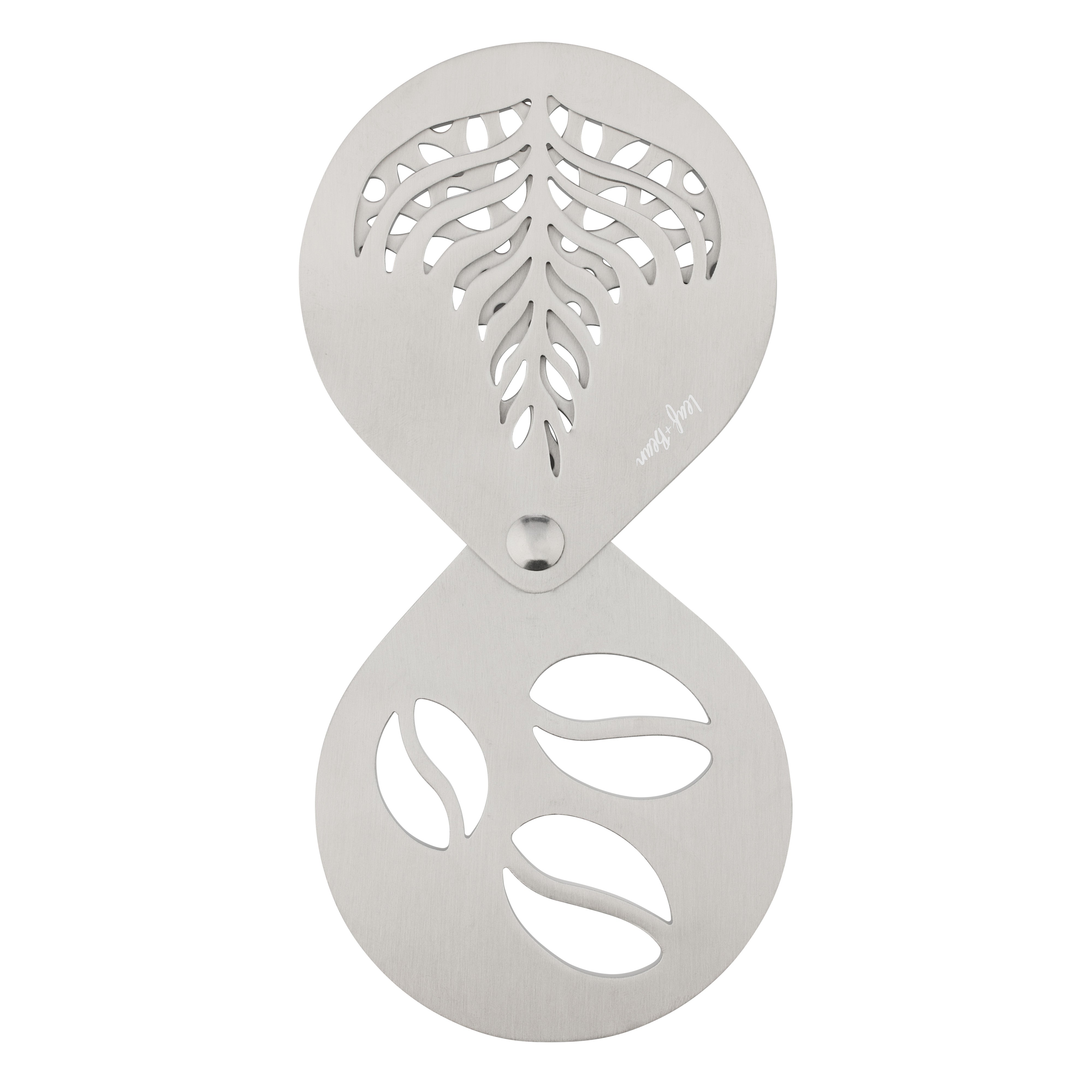 Leaf & Bean Stainless Steel Coffee Stencils 3 Piece Set Stainless Steel