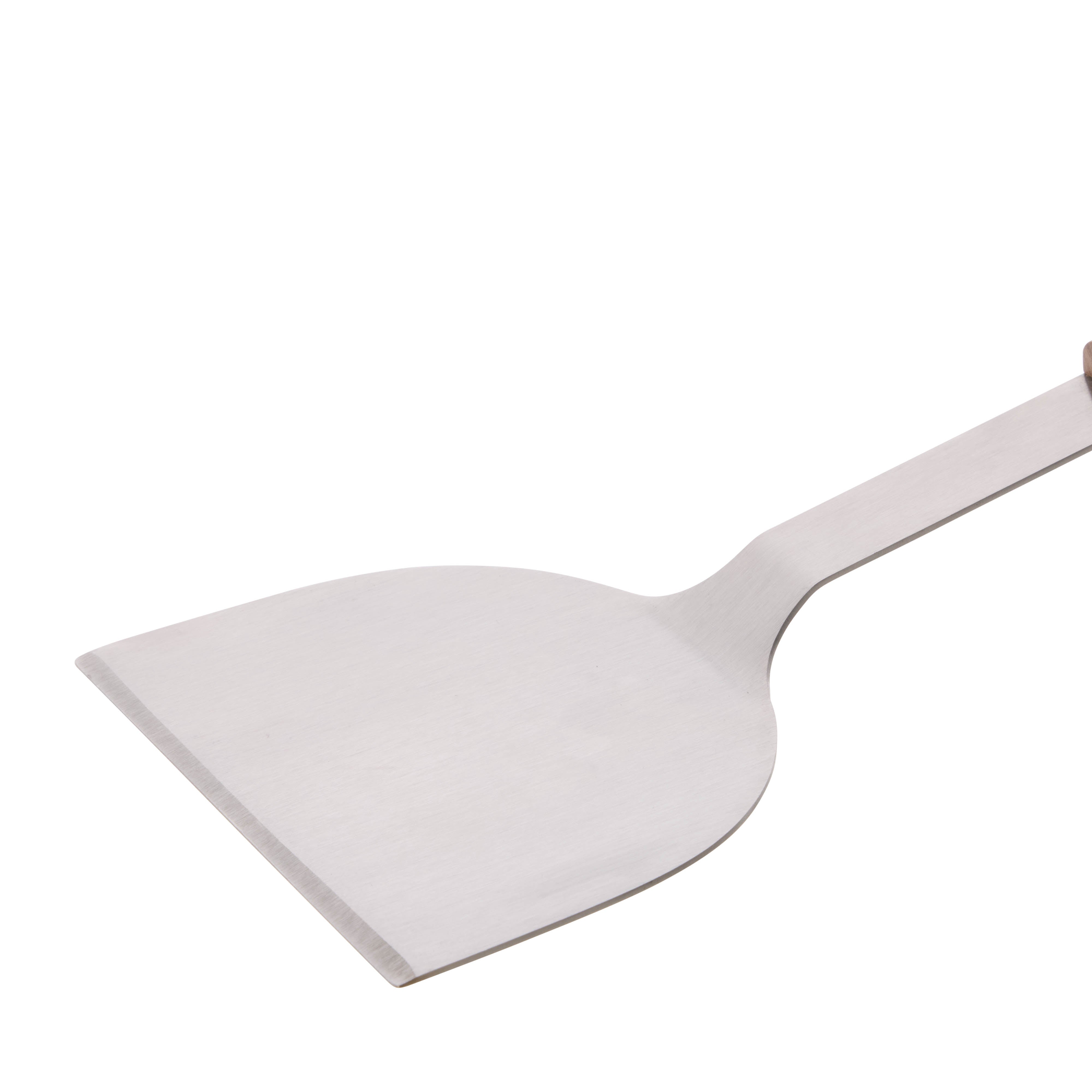 Davis & Waddell Ryder Burger Spatula Chrome & Acacia