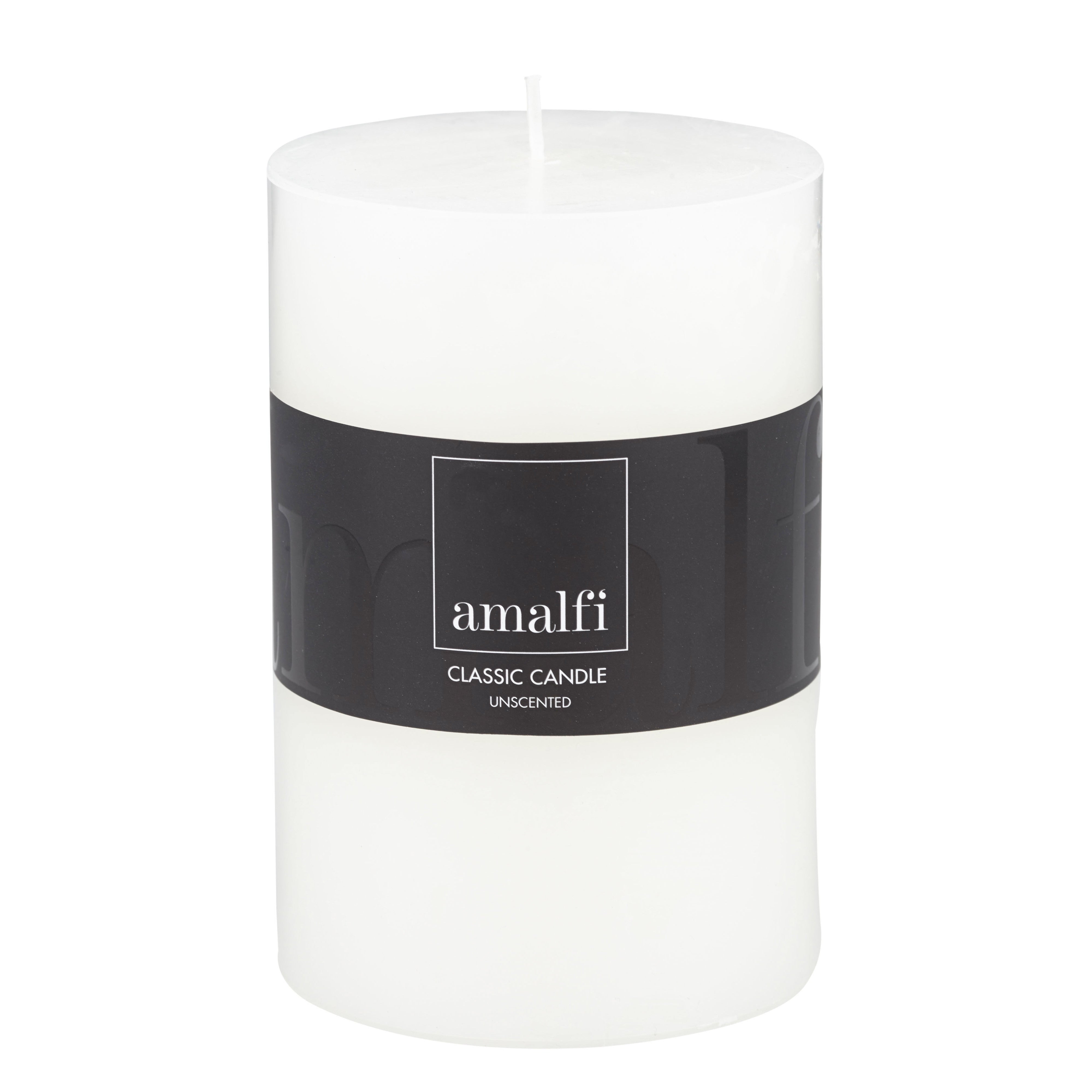 Amalfi Classic Unscented Wide Pillar Candle White
