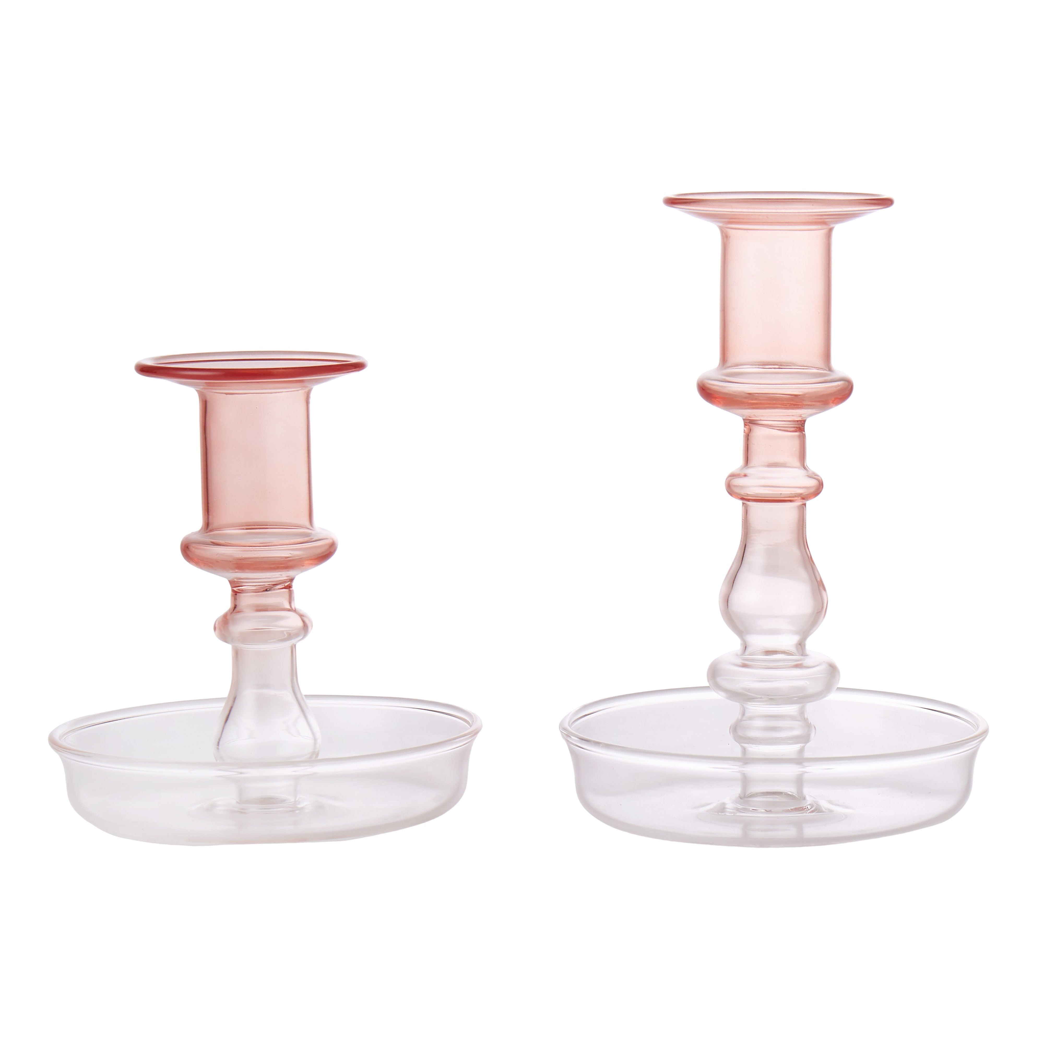 Emporium Glass Candle Holder Muted Clay